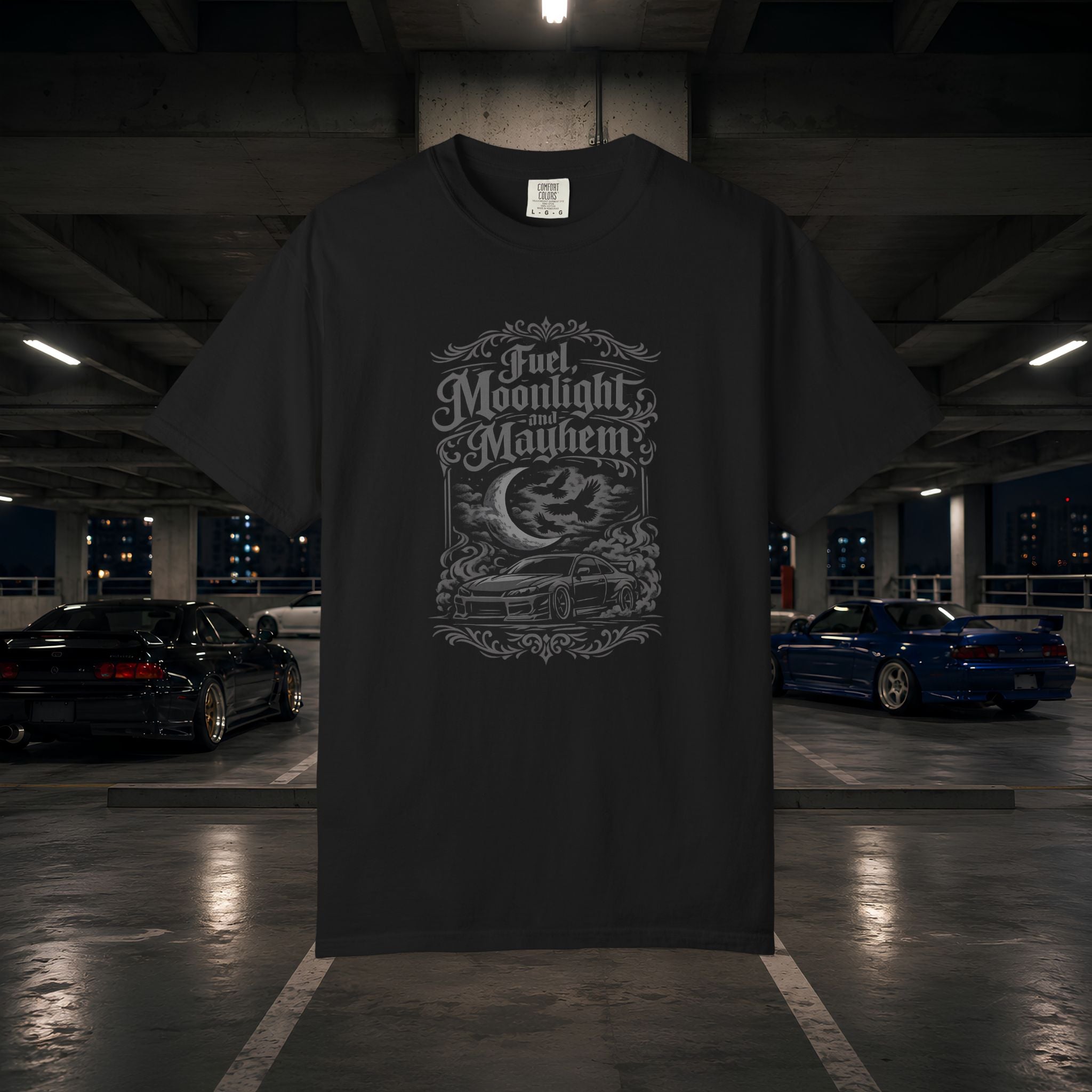 Fuel, Moonlight, Mayhem Car Graphic T-Shirt