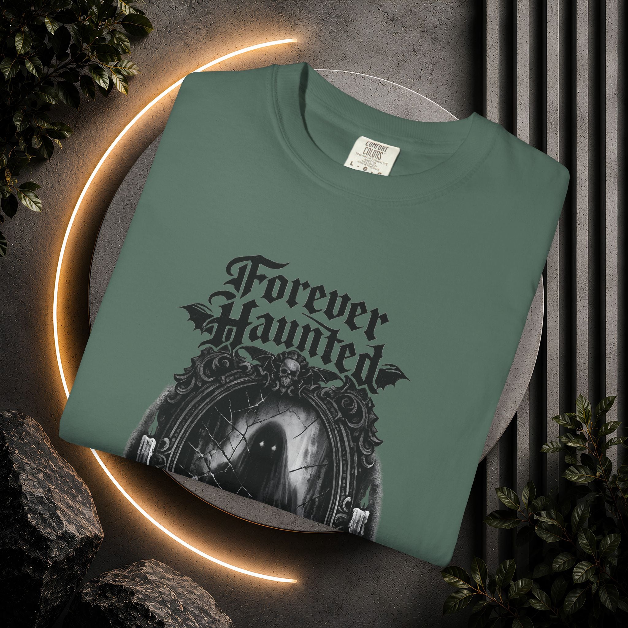 Forever Haunted T-Shirt — Gothic Ghost Graphic Tee