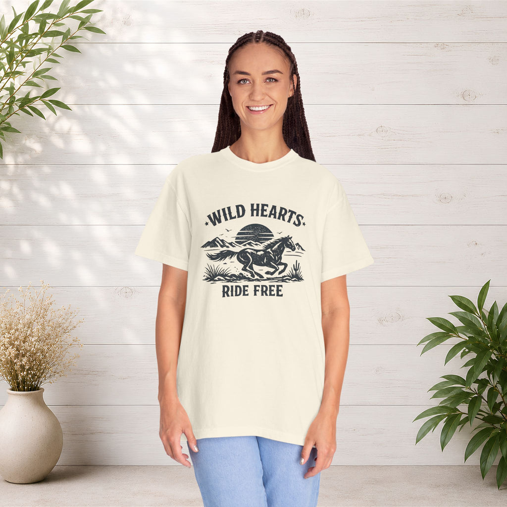 Wild Hearts Ride Free T-Shirt – Vintage Horseback Adventure Tee