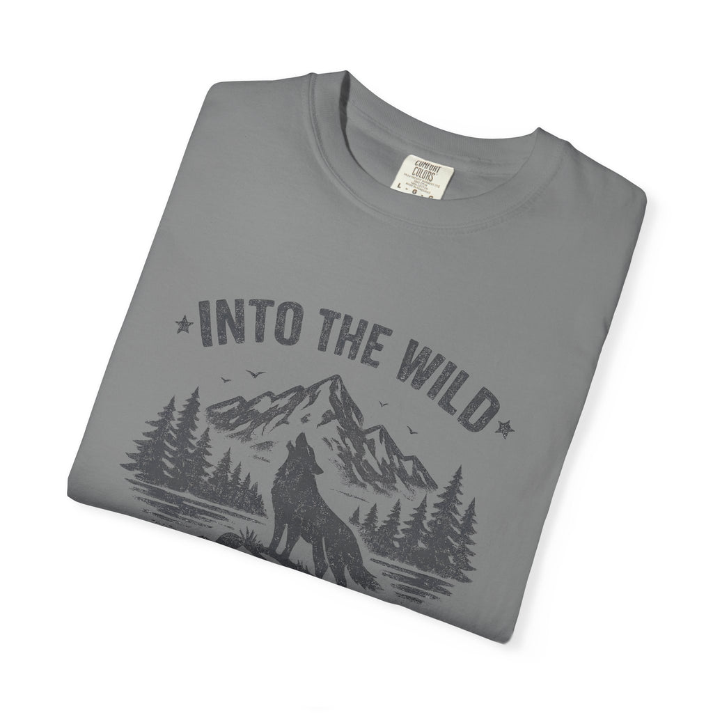 Into the Wild Wolf T-Shirt — Mountain Camping Adventure Tee