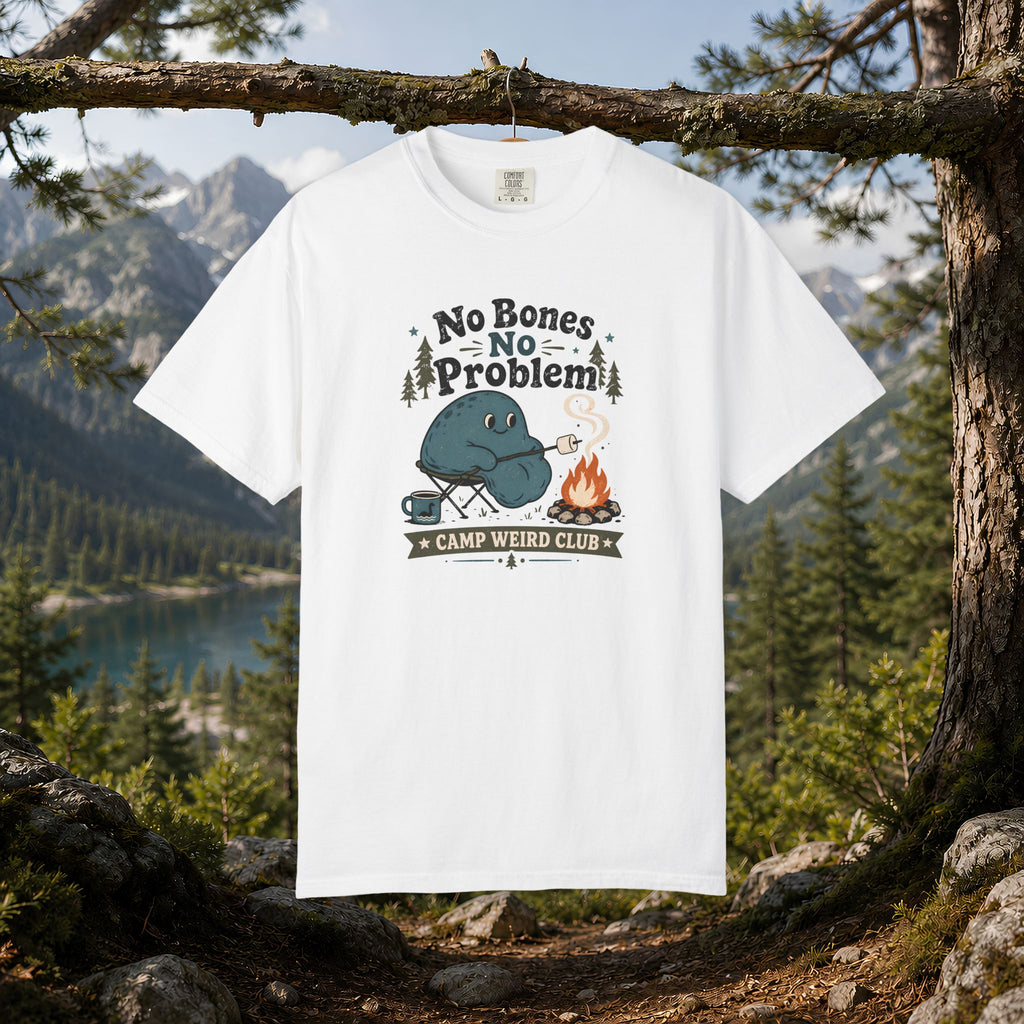 No Bones No Problem — Kinderhook Blob Campfire T-Shirt