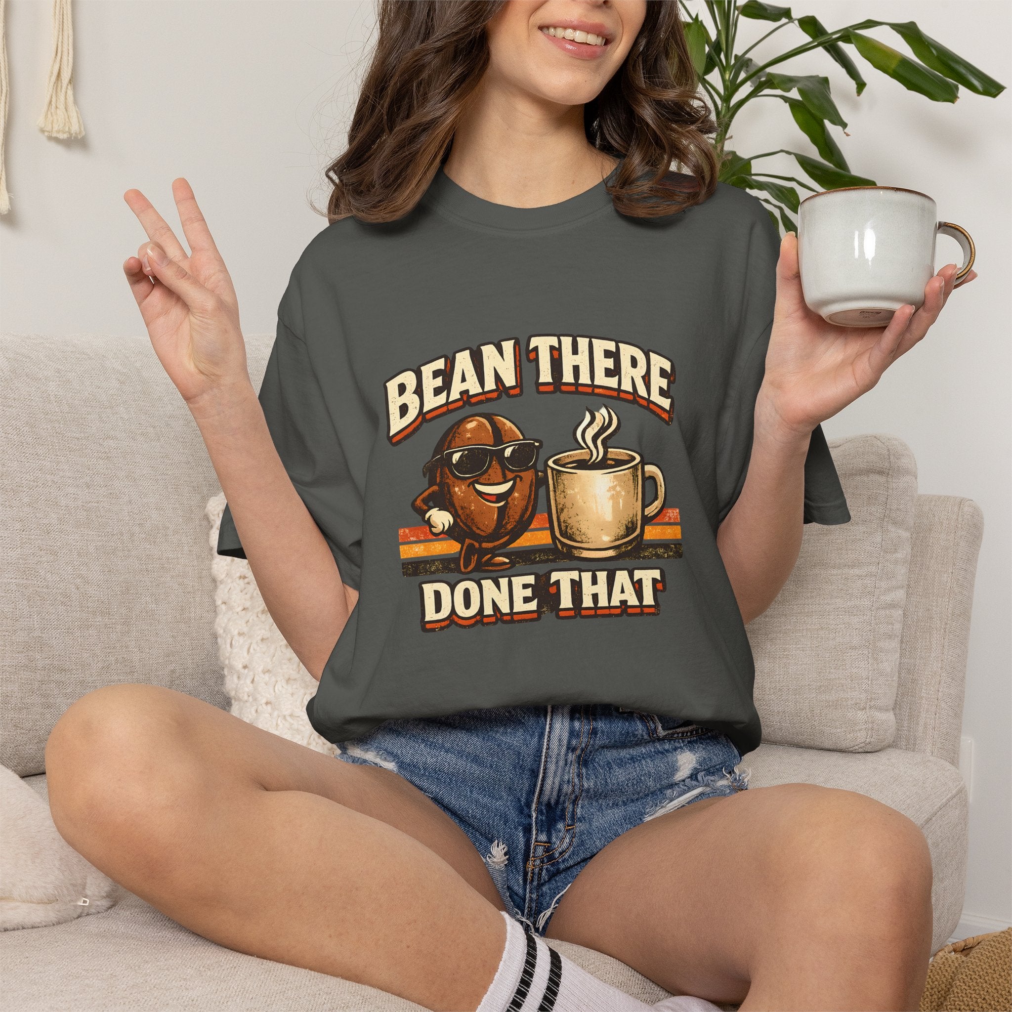 Coffee T-Shirt — "Bean There Done That" Retro Coffee Shirt
