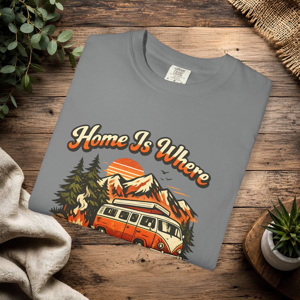 "Home Is Where We Park It" Camper Van Graphic Tee
