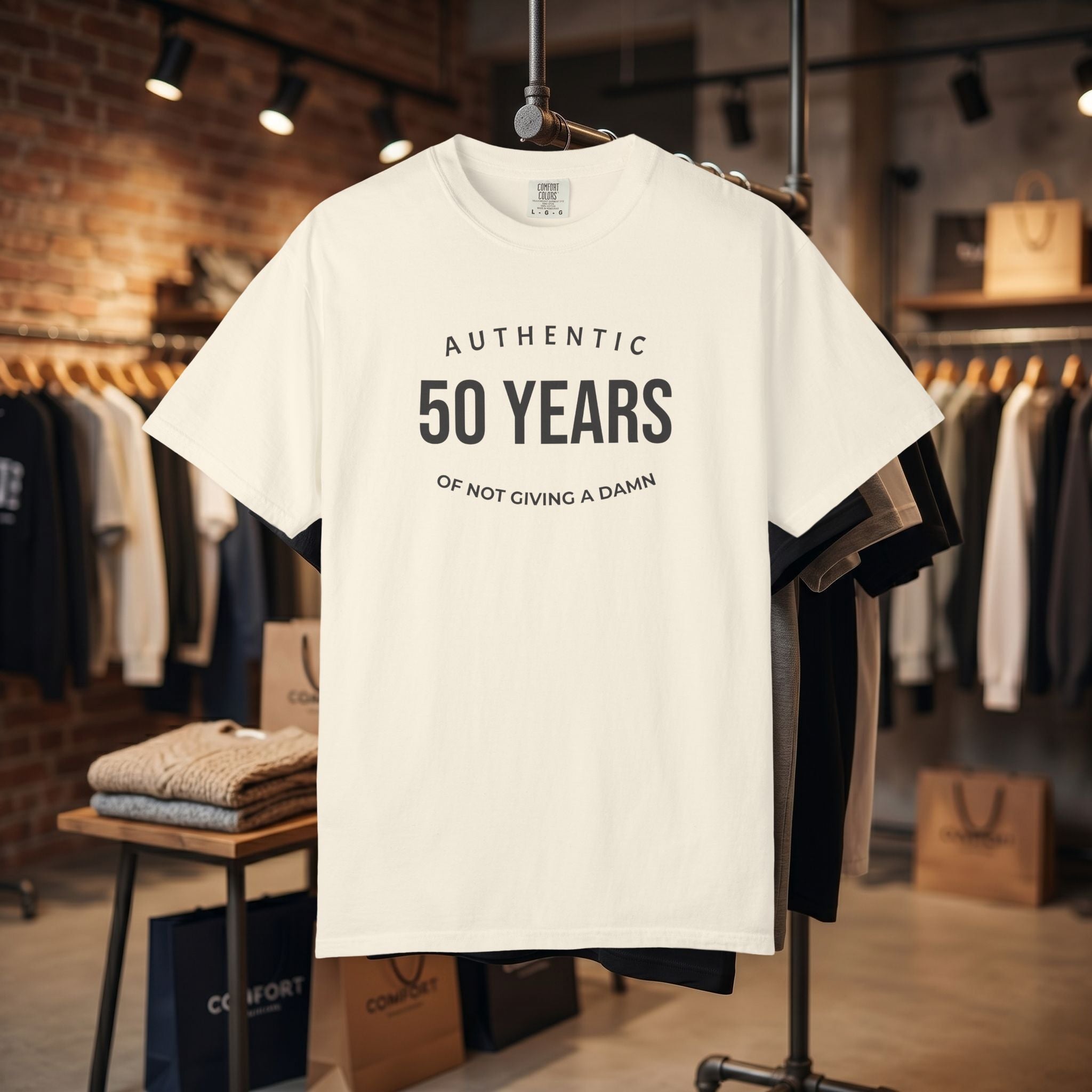 "Authentic" Custom Text "of Not Giving a Damn" T-Shirt