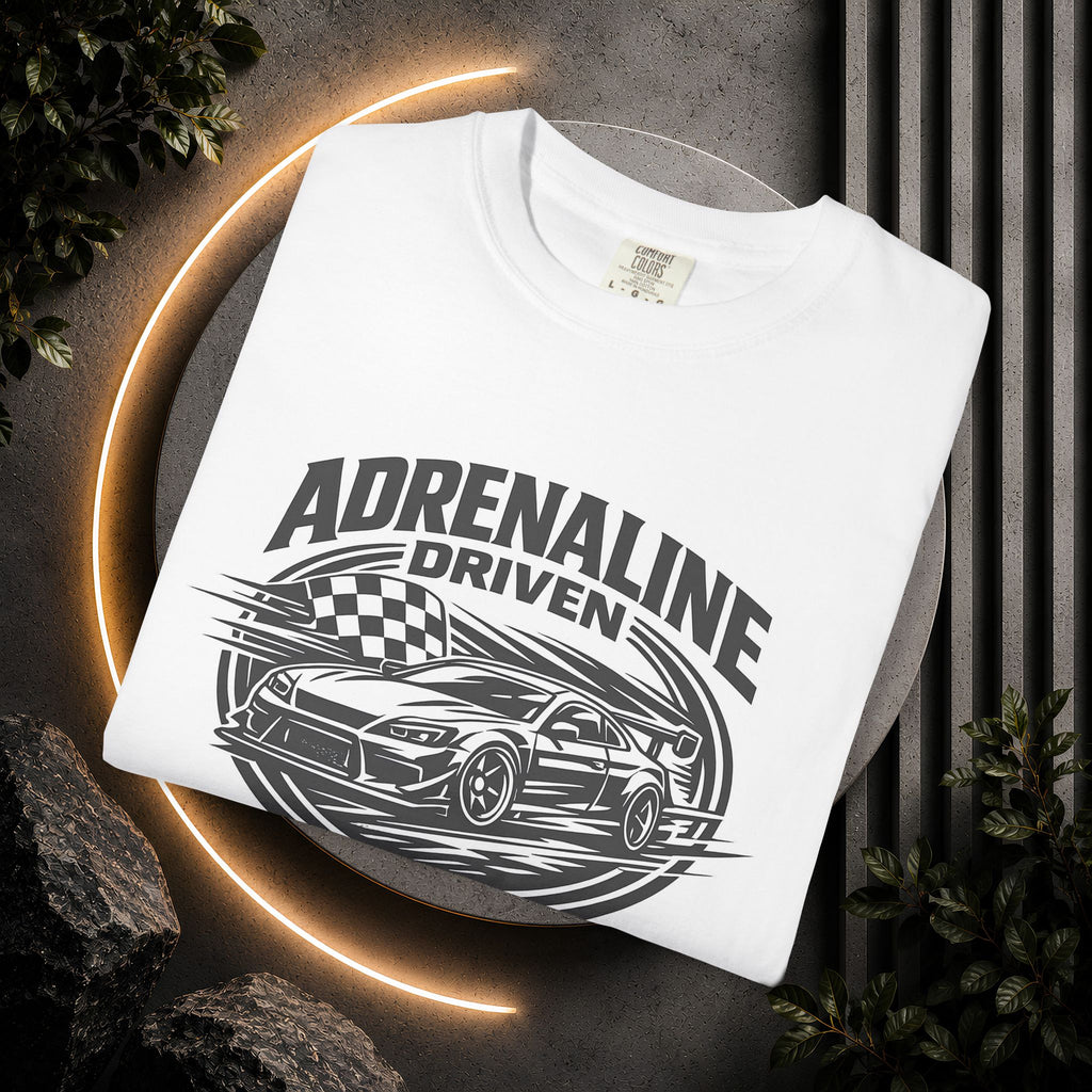 Adrenaline Driven Racing Tee — Street Race Car Graphic T-Shirt