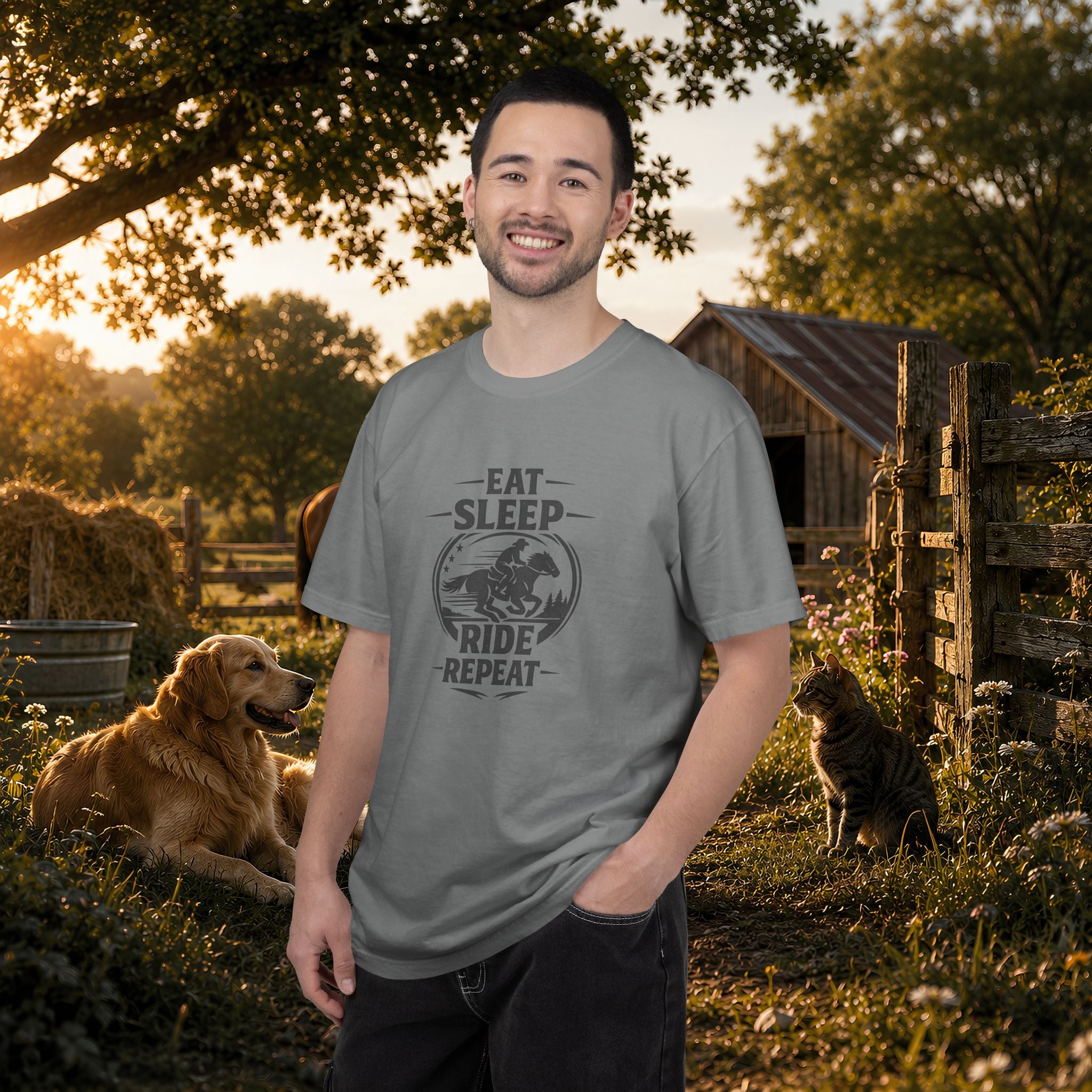 Eat Sleep Ride Repeat T-Shirt — Horse Rider Graphic Tee