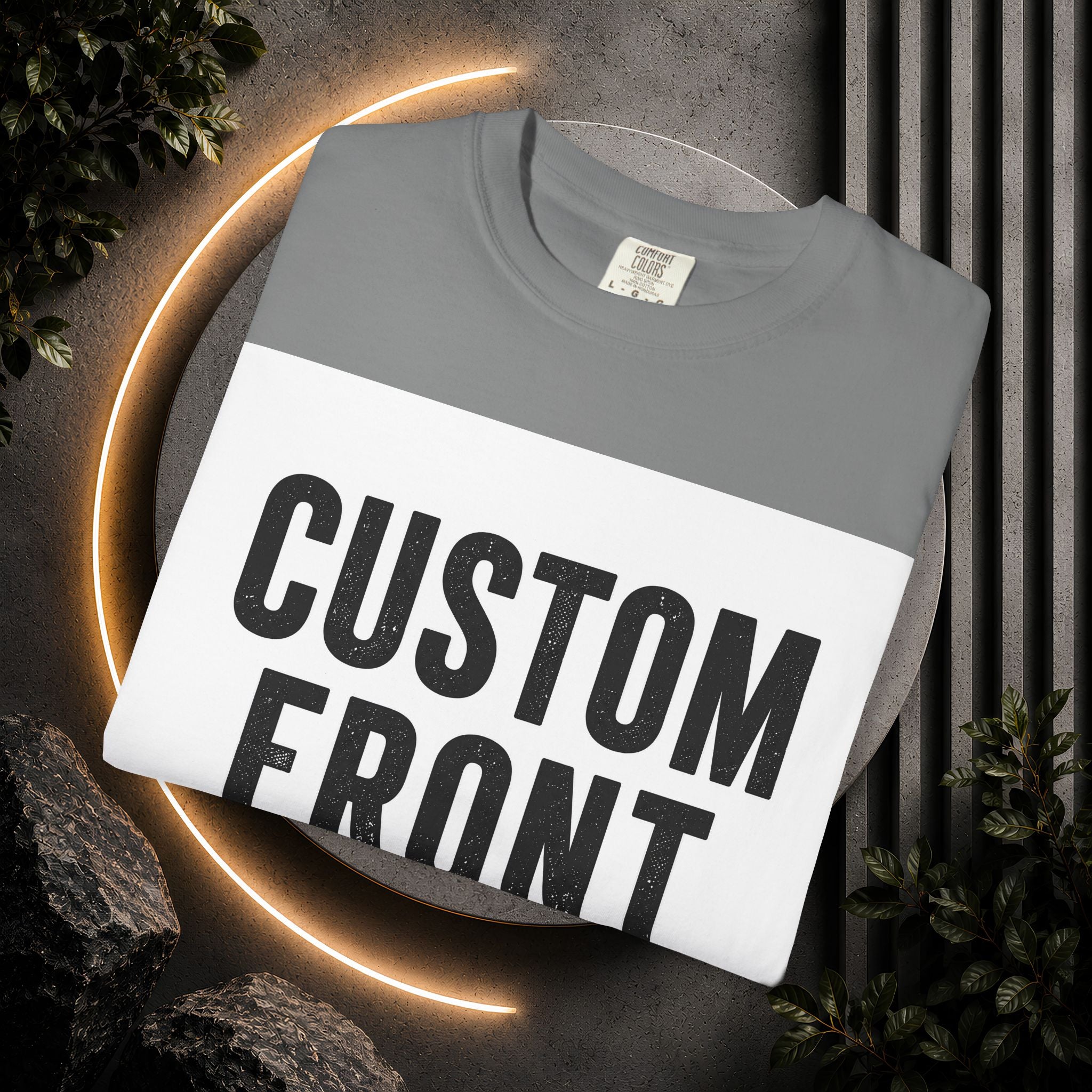 Custom Square Image Front T-Shirt - Add Your Own Image