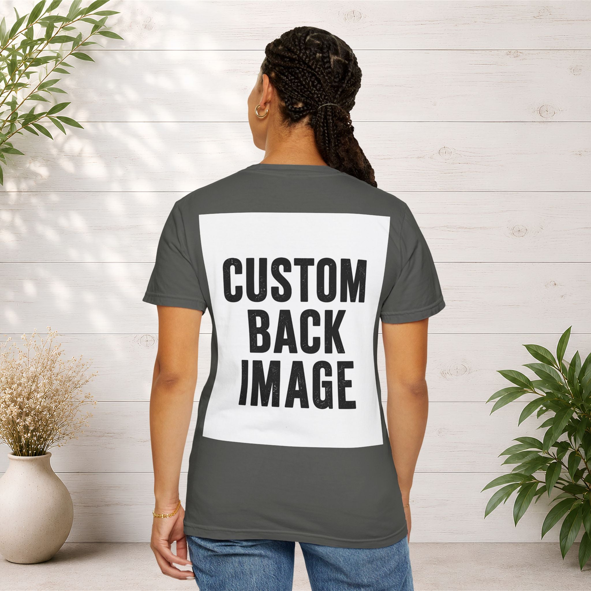 Custom Image Front And Back T-Shirt - Add Your Own Images