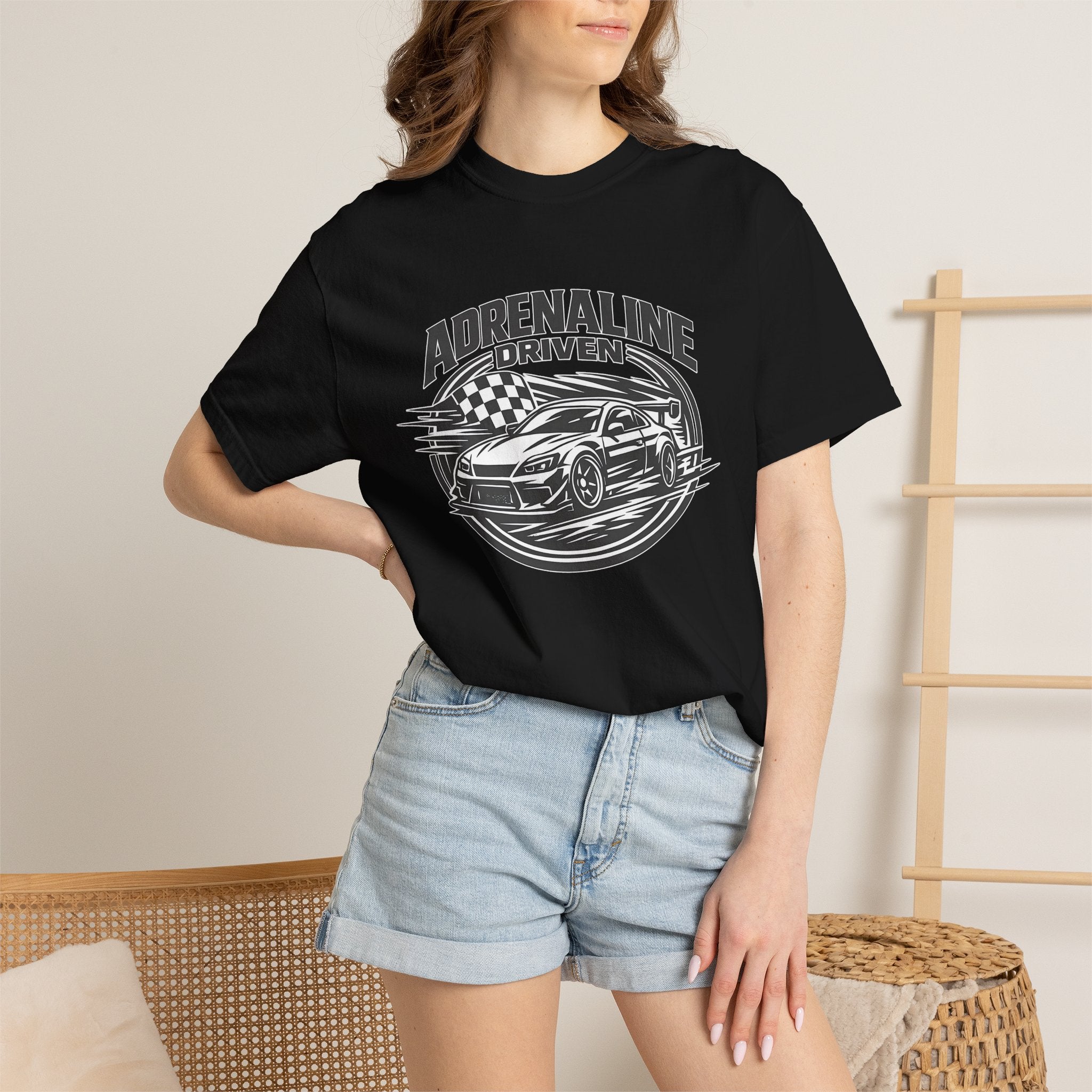 Adrenaline Driven Racing Tee — Street Race Car Graphic T-Shirt