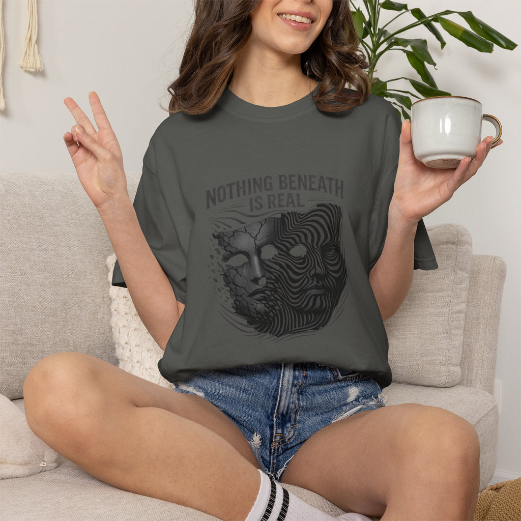 “Nothing Beneath Is Real” Surreal Graphic T-Shirt