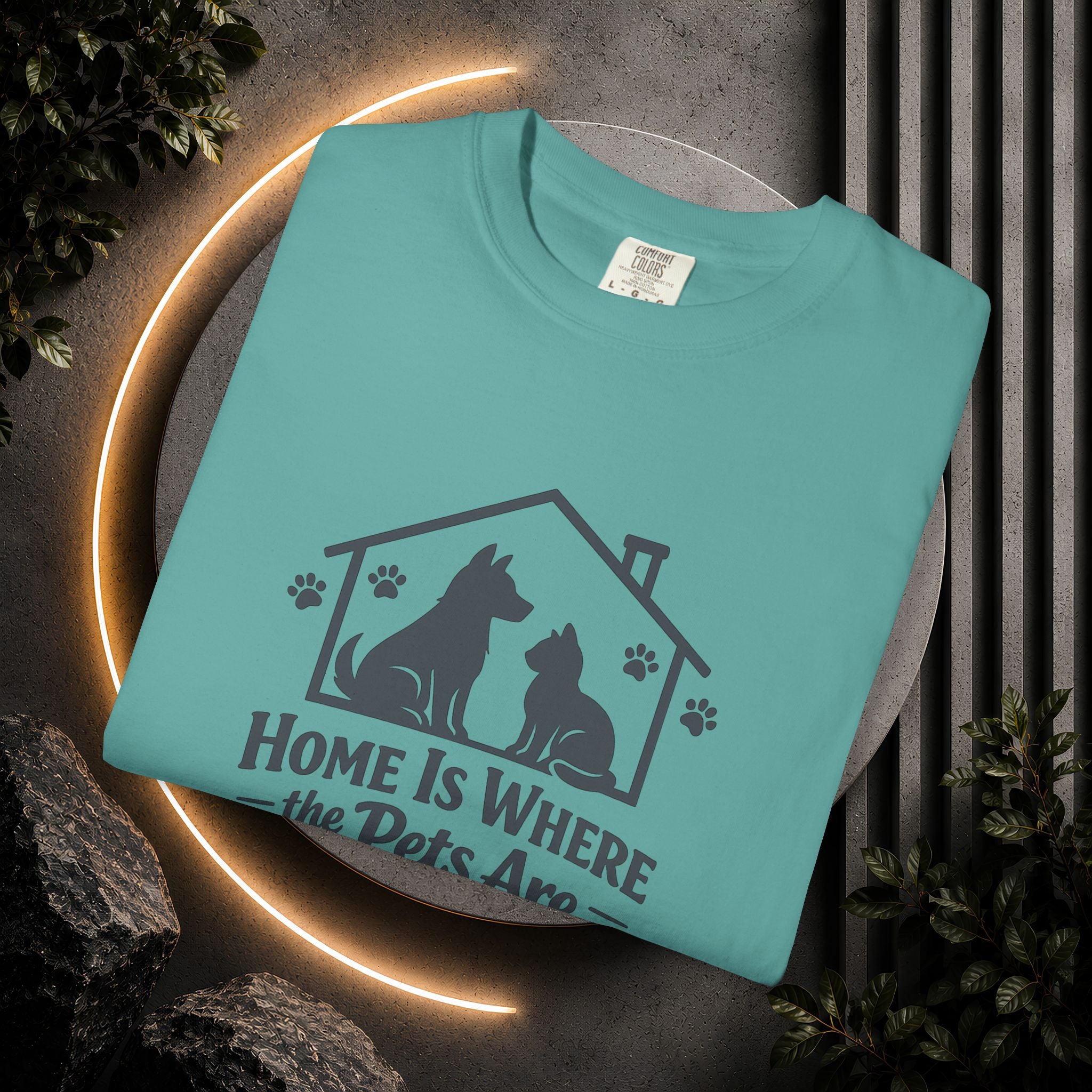 Pet Lover T-Shirt — "Home Is Where the Pets Are" Graphic Tee