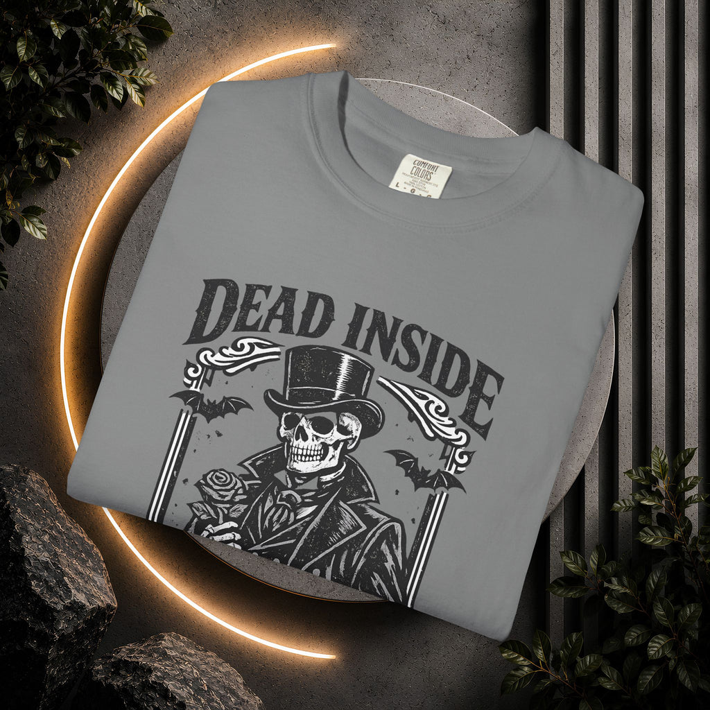 Dead Inside But Well Dressed T-Shirt — Gothic Skeleton Vintage Graphic Tee
