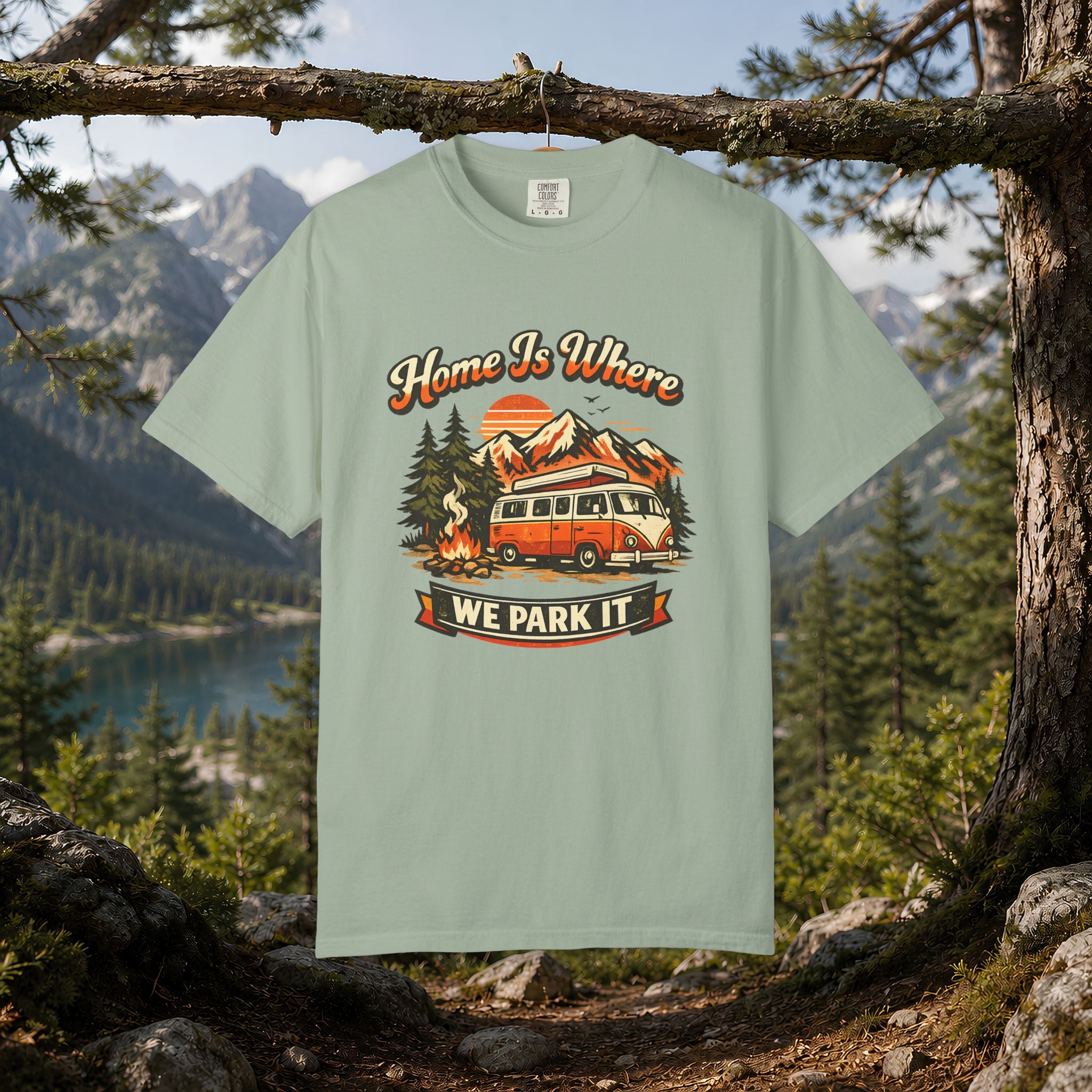 "Home Is Where We Park It" Camper Van Graphic Tee