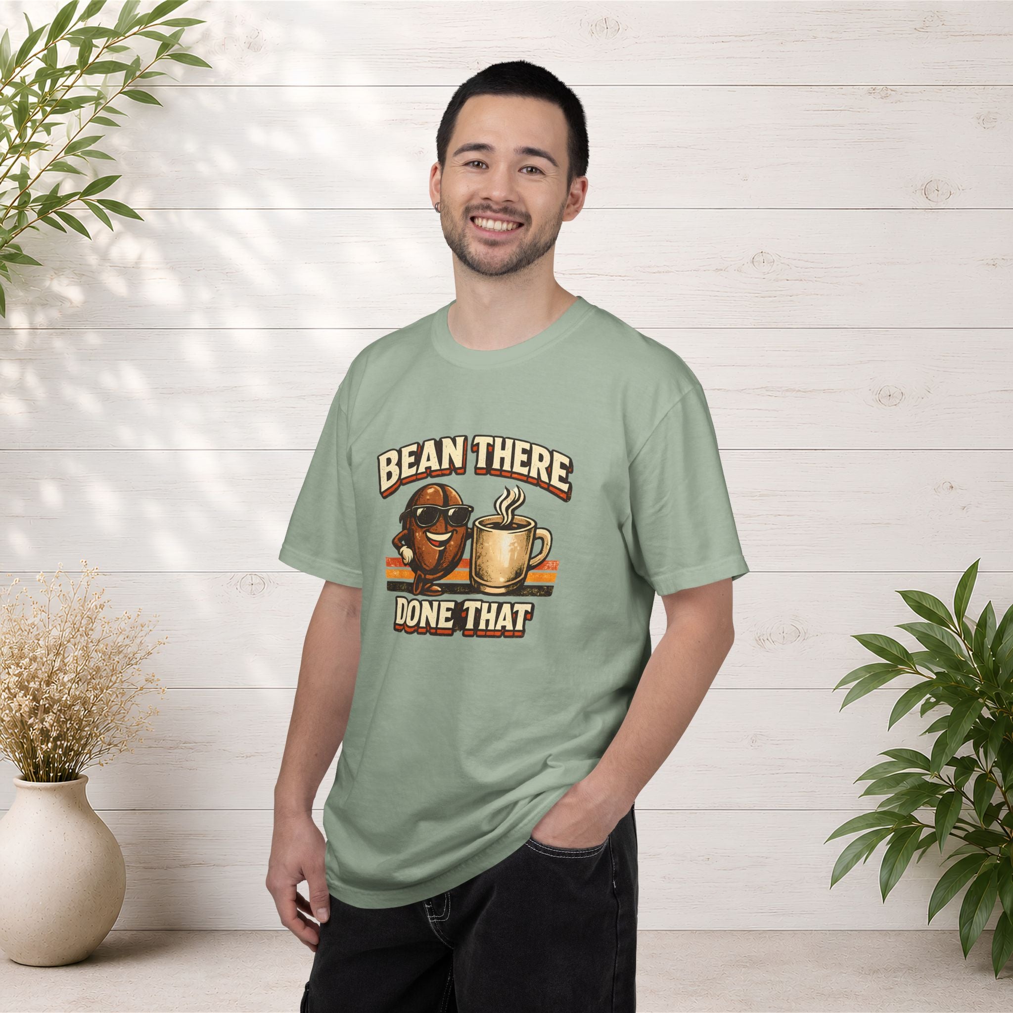 Coffee T-Shirt — "Bean There Done That" Retro Coffee Shirt
