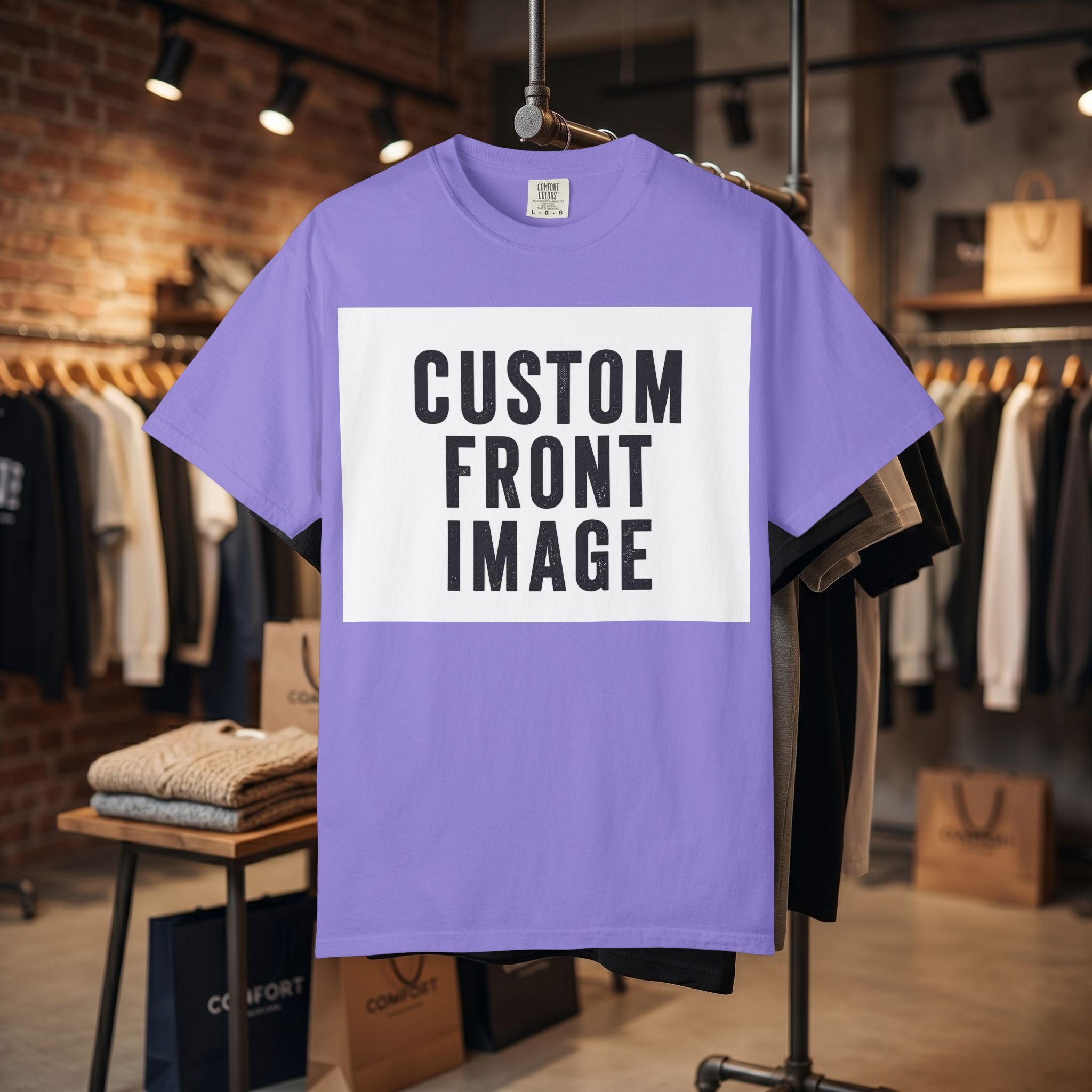 Custom Landscape Image Front T-Shirt - Add Your Own Image