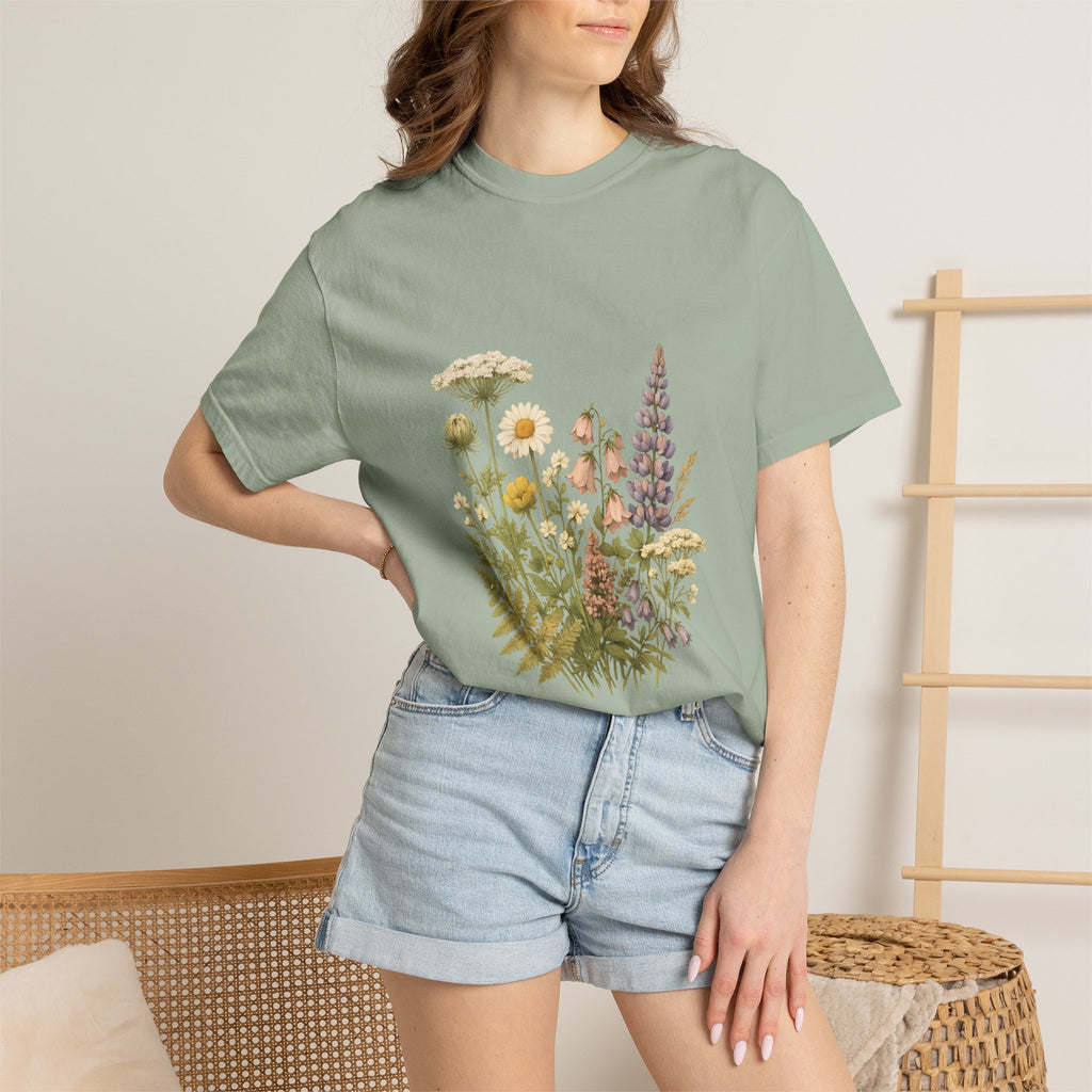 Wildflower Bouquet T-shirt | Botanical Meadow Floral Print