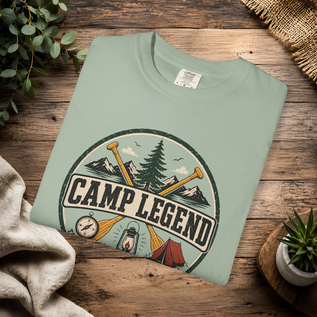 Camp Legend T-Shirt — Vintage Camping Badge Tee
