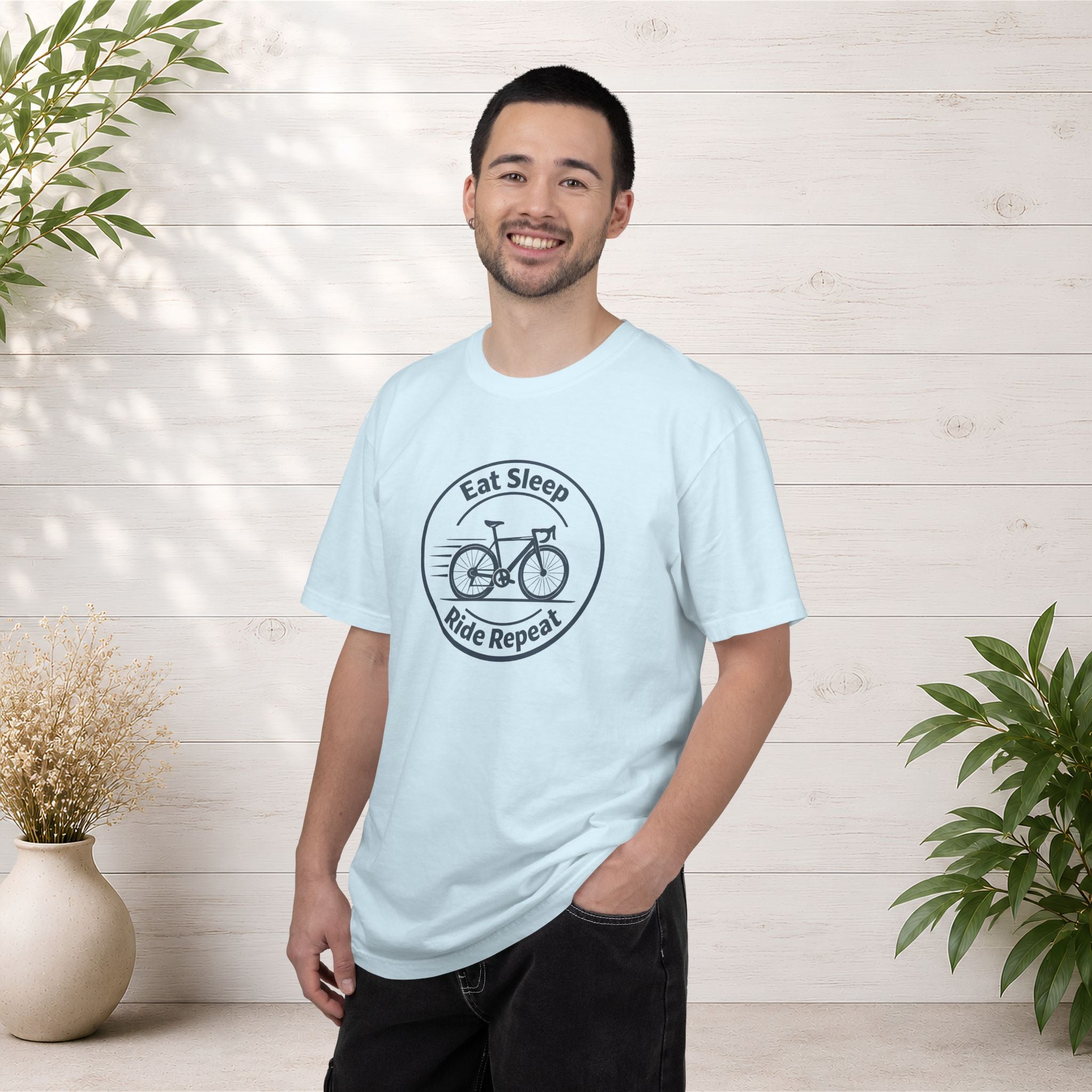 Cycling Tee — "Eat Sleep Ride Repeat" Bike Shirt