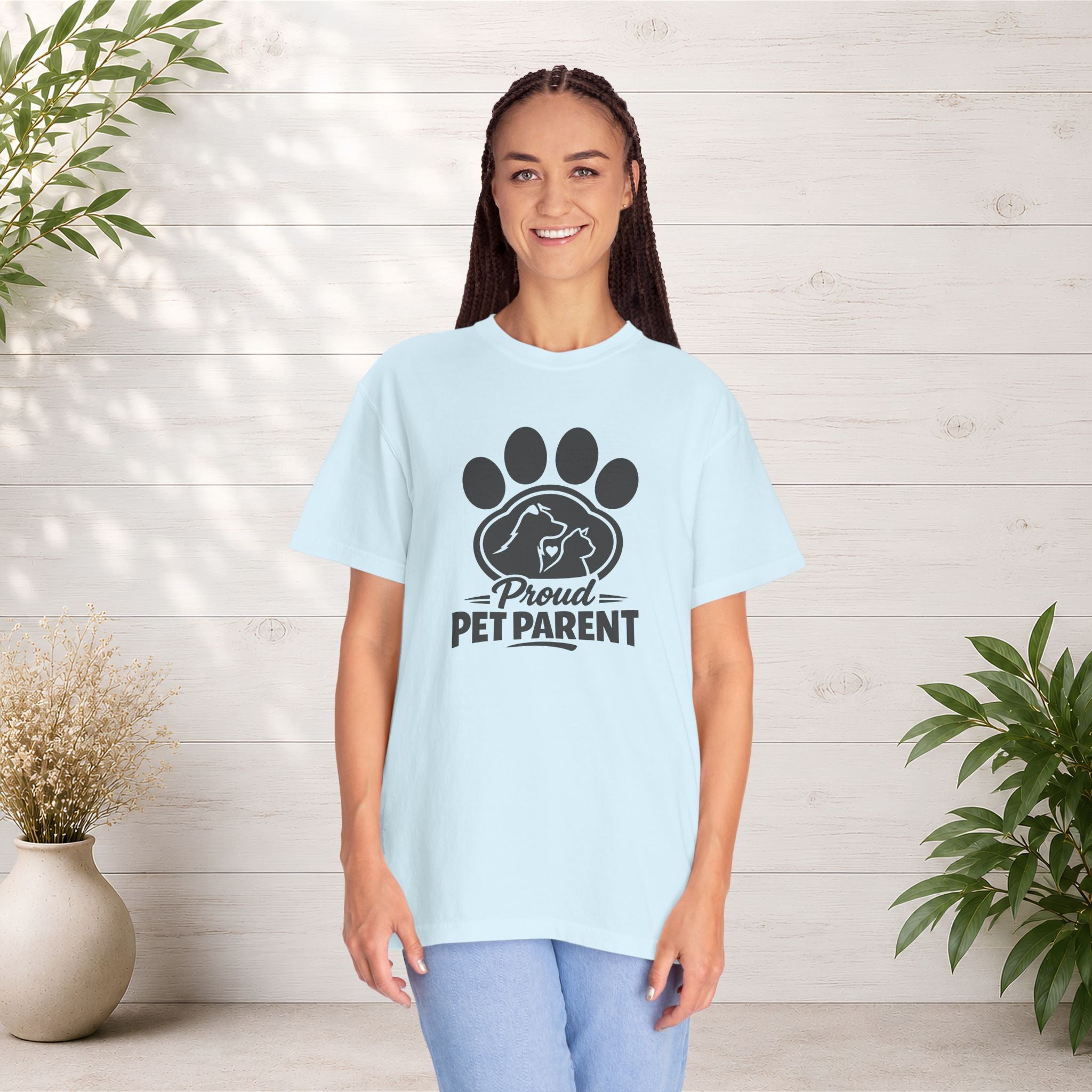 Proud Pet Parent T-Shirt — Paw Print Dog & Cat Shirt for Animal Lovers