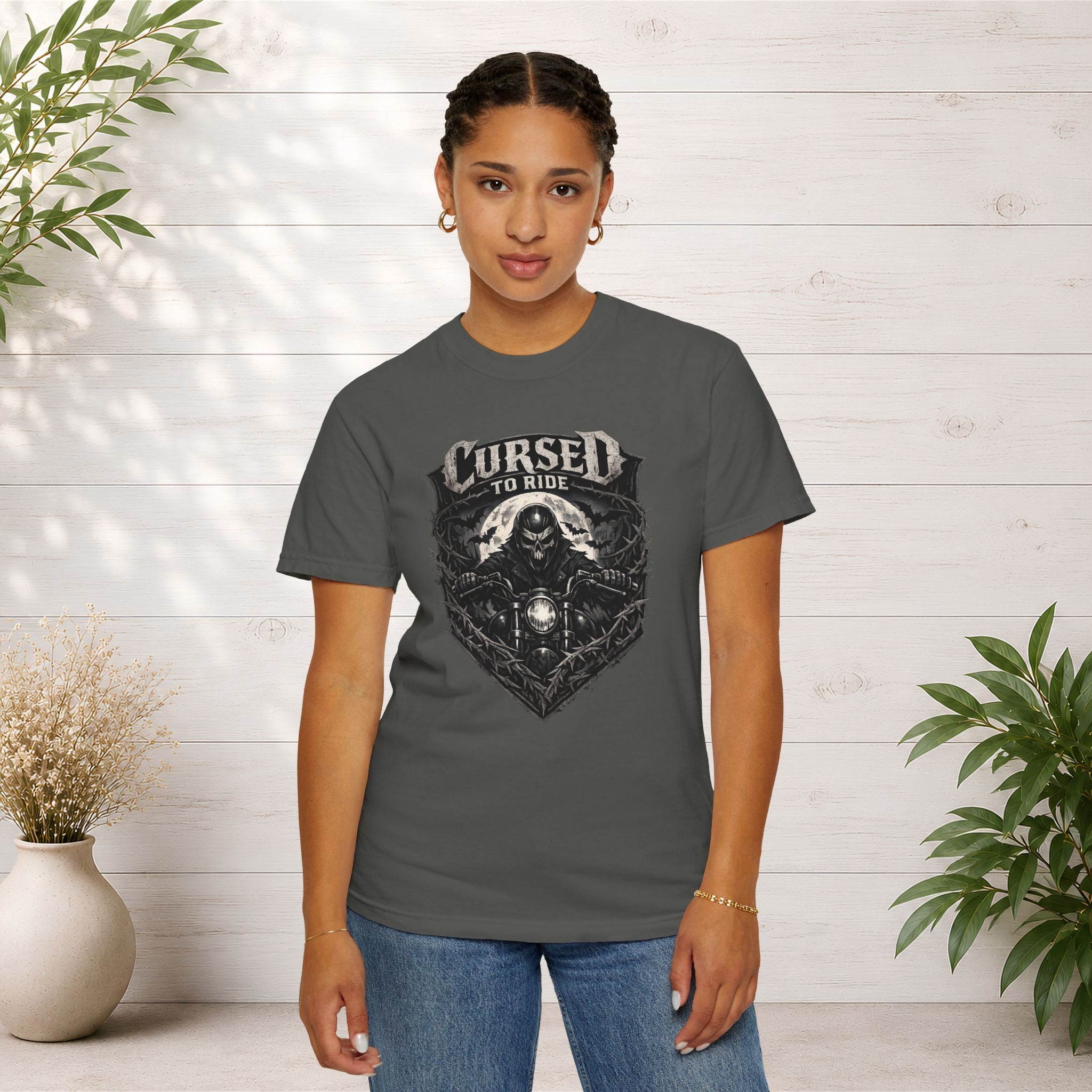 Cursed to Ride Motorcycle Graphic T-Shirt