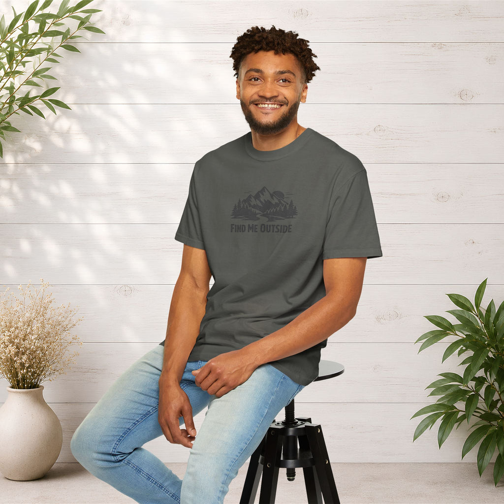 Find Me Outside Mountain T-Shirt — Outdoor Adventure Graphic Tee