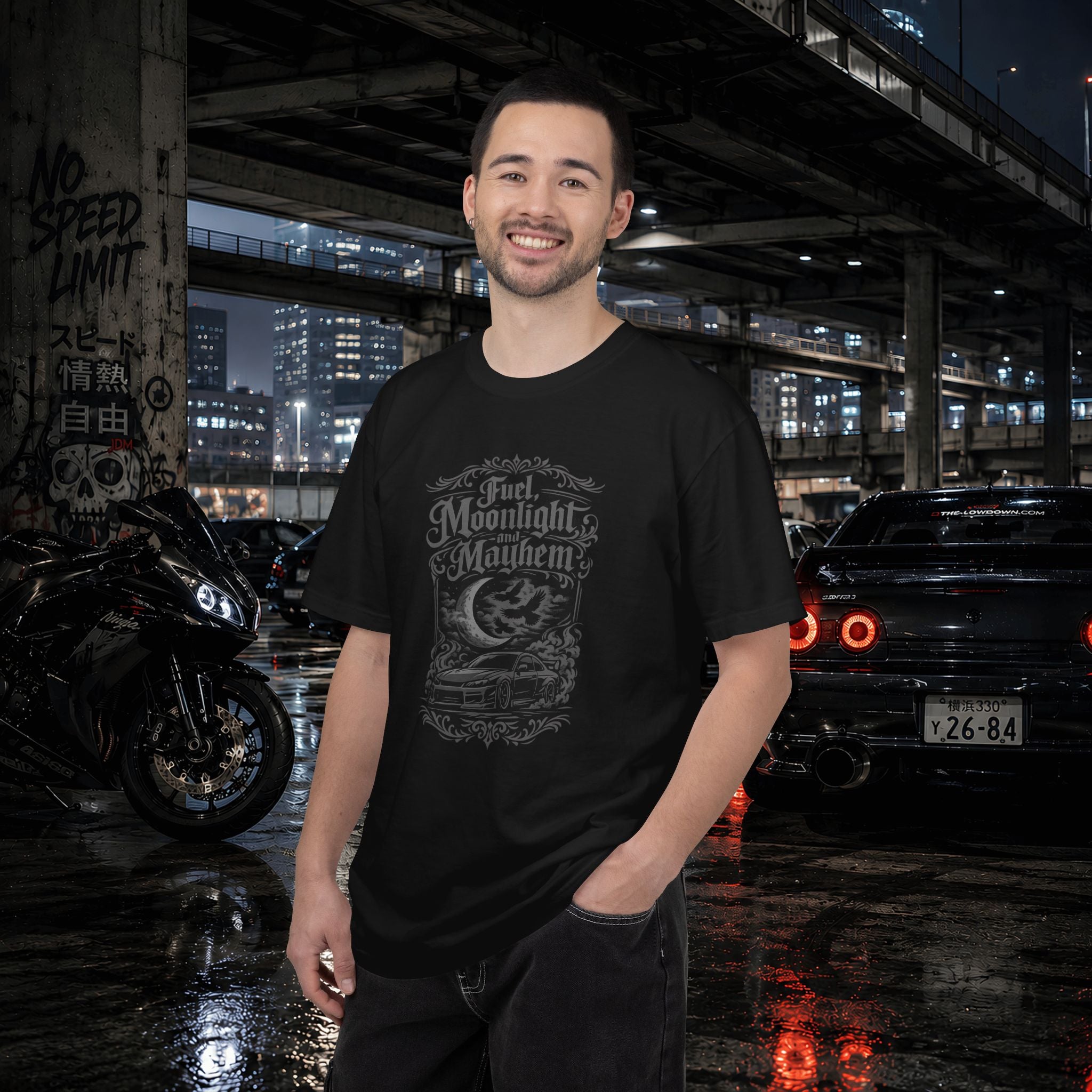 Fuel, Moonlight, Mayhem Car Graphic T-Shirt