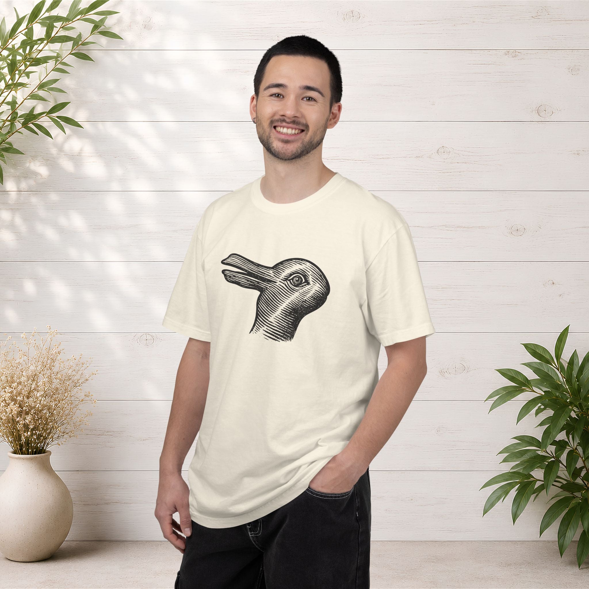 Vintage Optical Illusion Rabbit-Duck T-Shirt