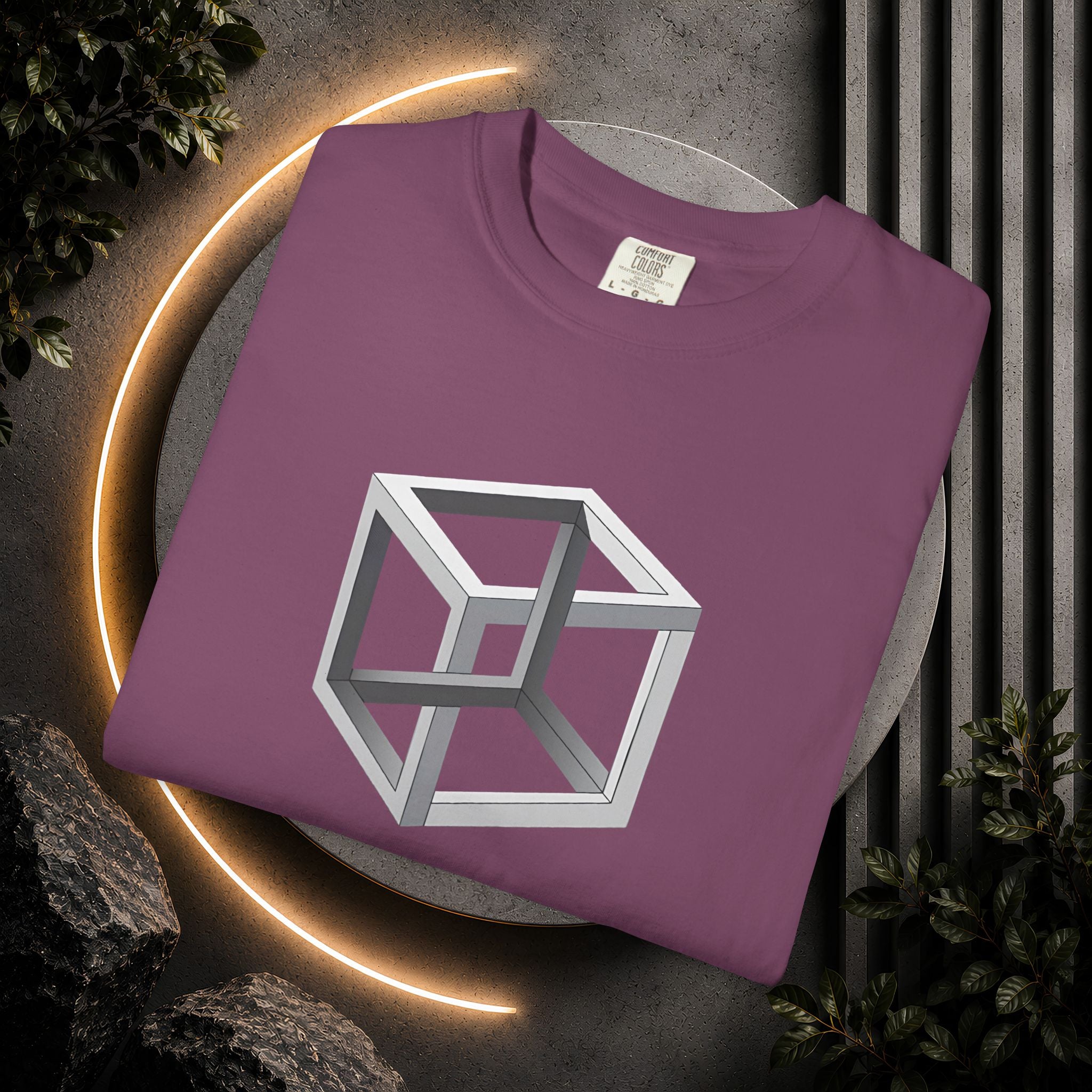 Optical Illusion Cube Depth T-Shirt