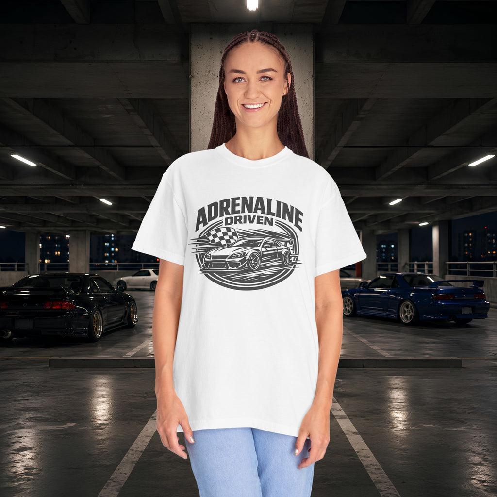 Adrenaline Driven Racing Tee — Street Race Car Graphic T-Shirt