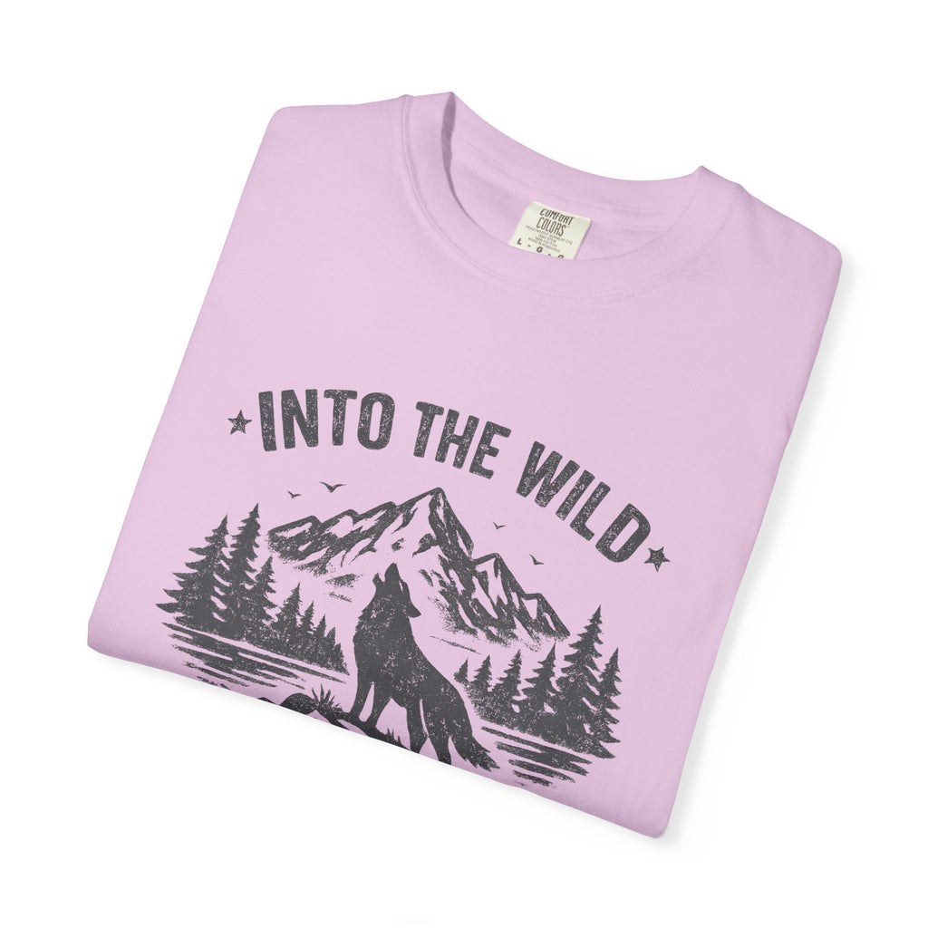 Into the Wild Wolf T-Shirt — Mountain Camping Adventure Tee