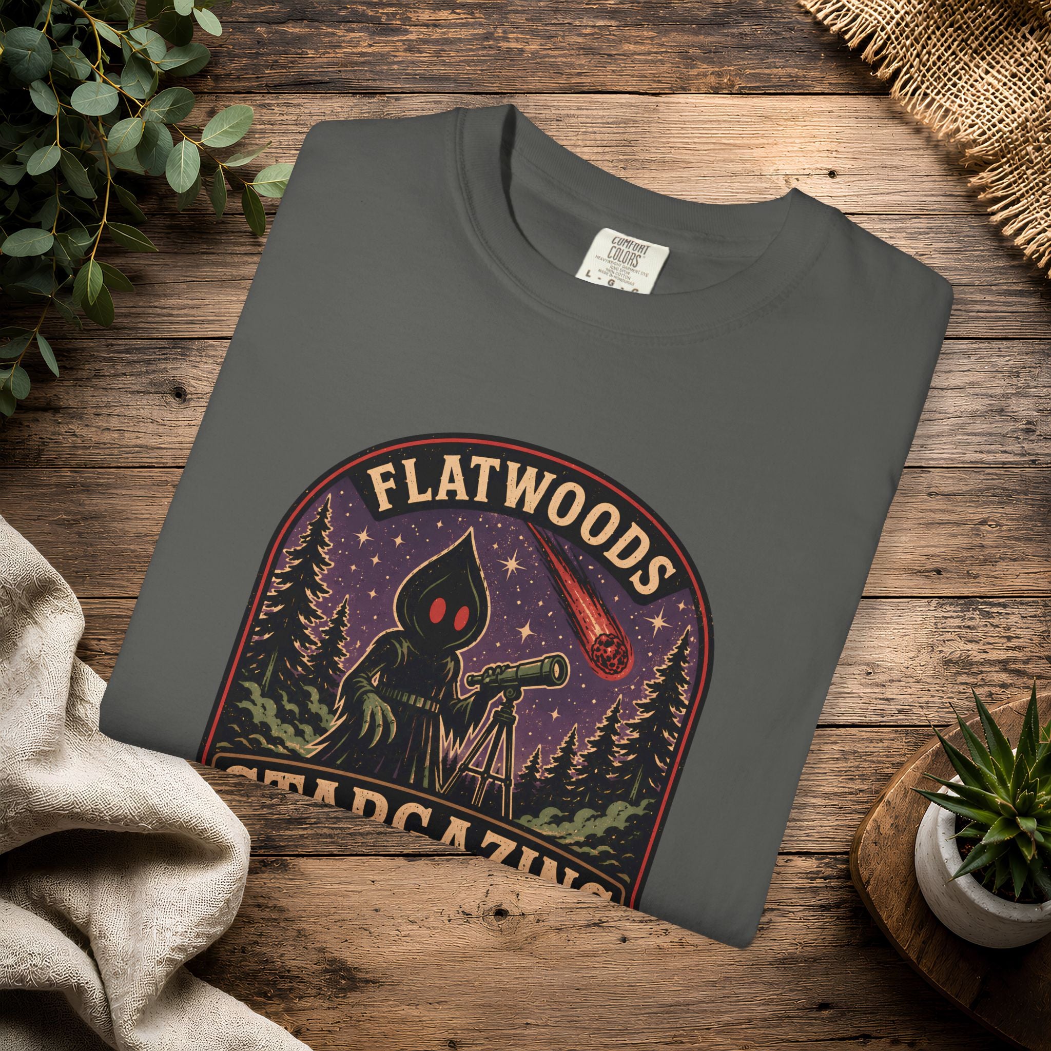 Flatwoods Stargazing Society T‑Shirt — Night Sky Adventure Tee