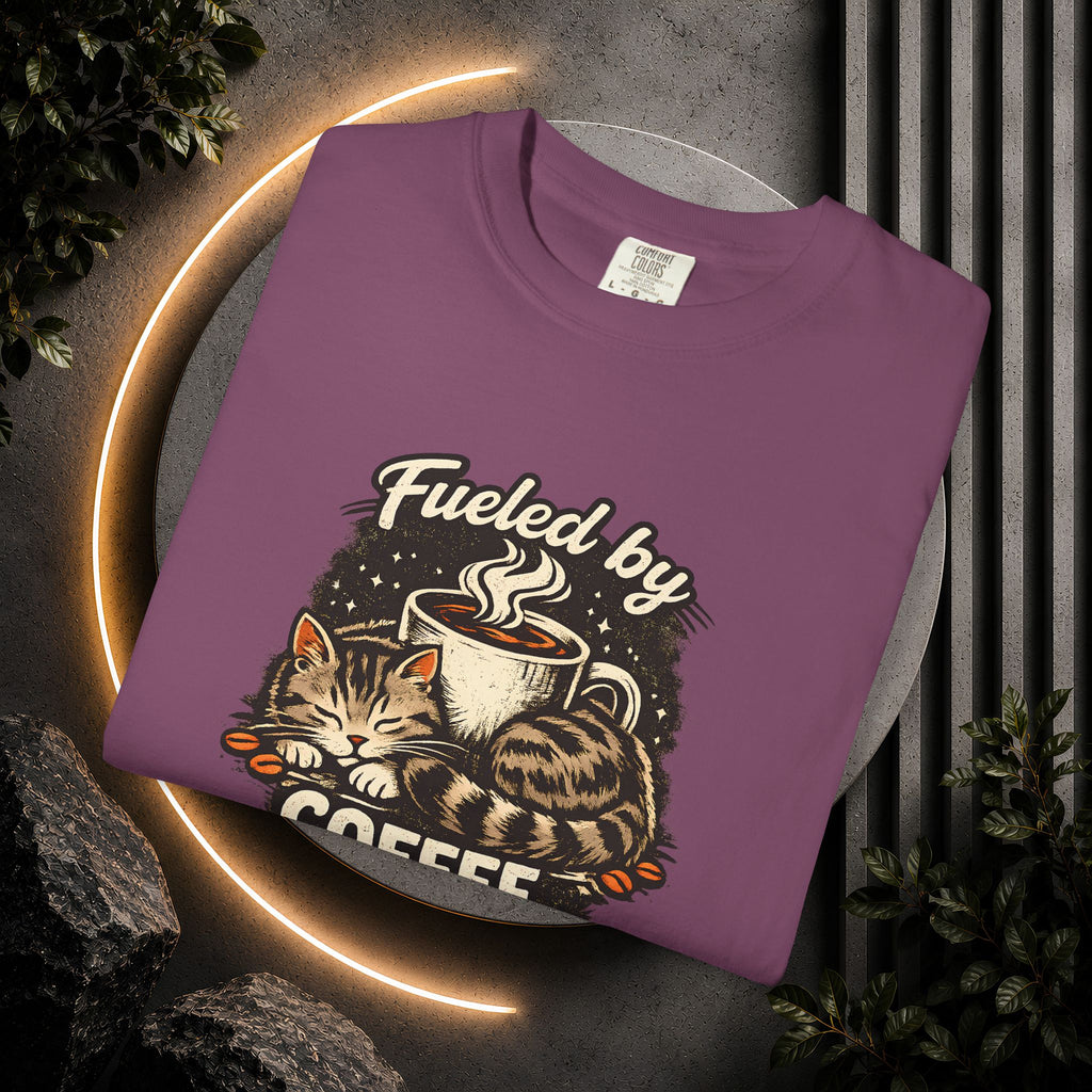 Coffee & Cat Hair T-Shirt — "Fueled by Coffee and Cat Hair" Graphic Tee