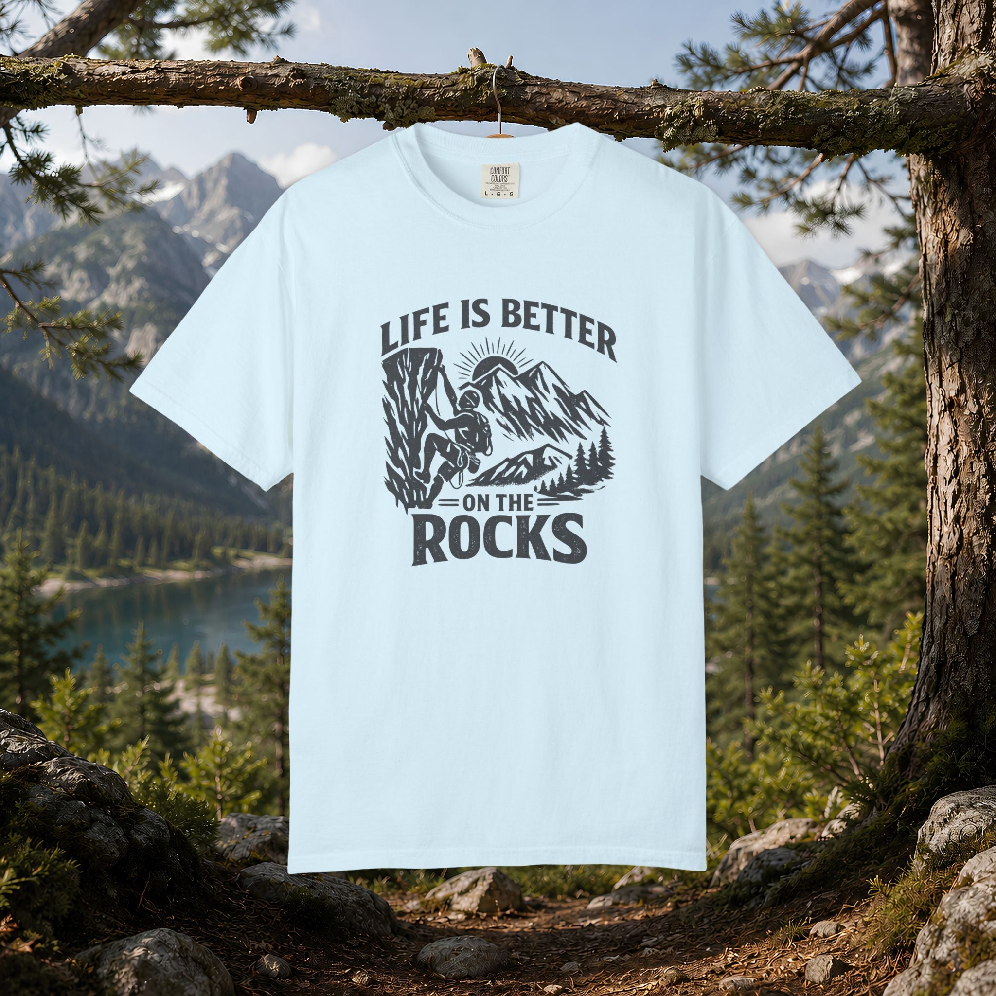 Life Is Better on the Rocks Mountain T-Shirt - Climbing Tee
