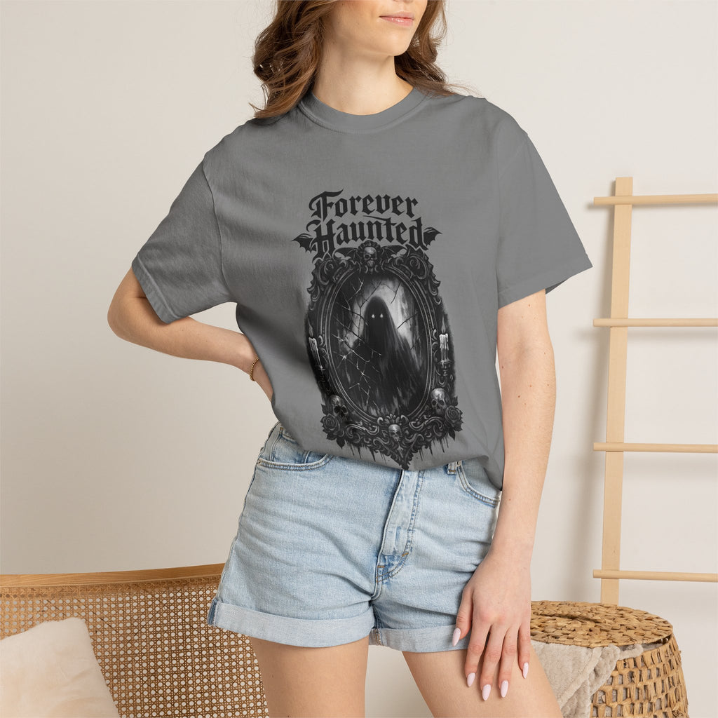 Forever Haunted T-Shirt — Gothic Ghost Graphic Tee