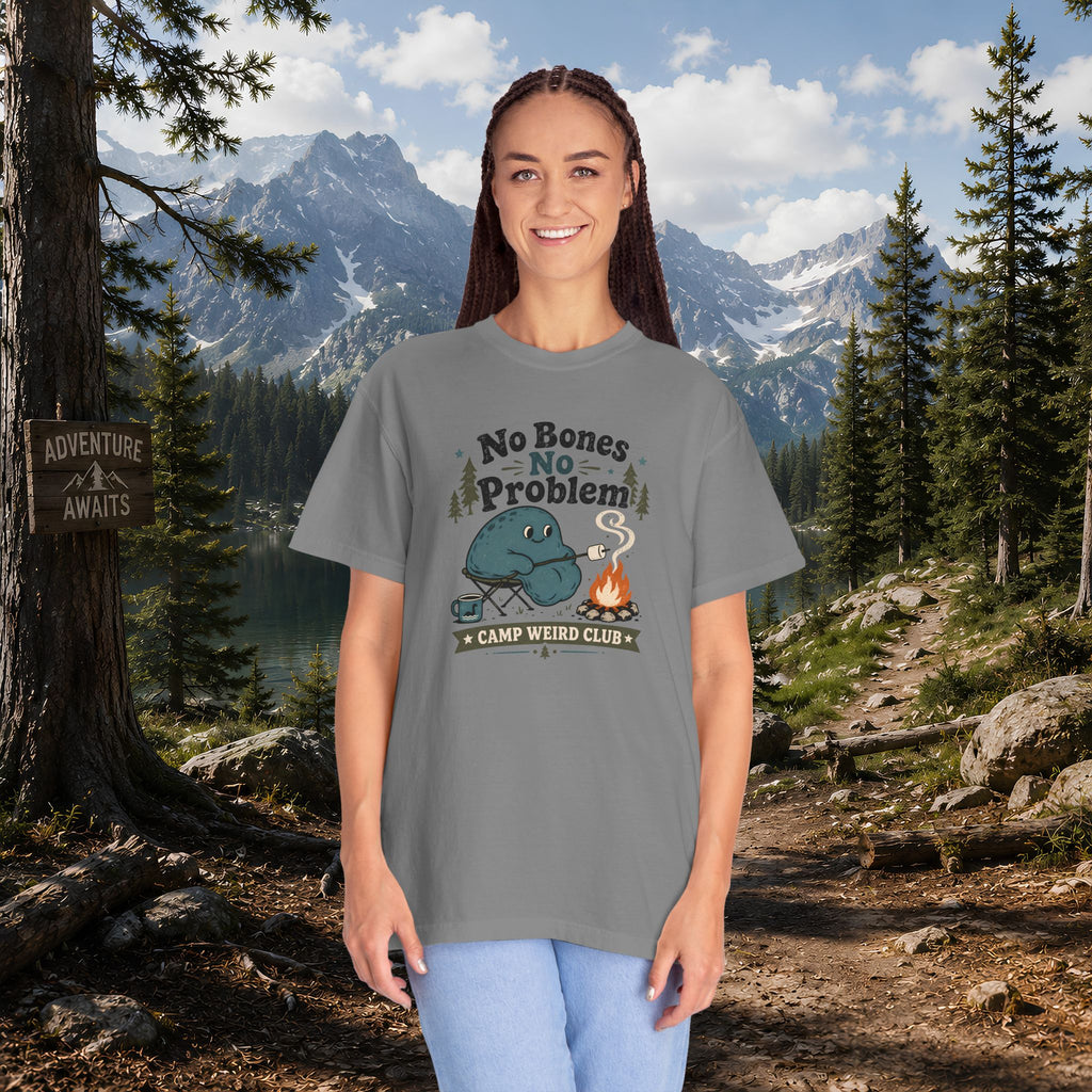 No Bones No Problem — Kinderhook Blob Campfire T-Shirt