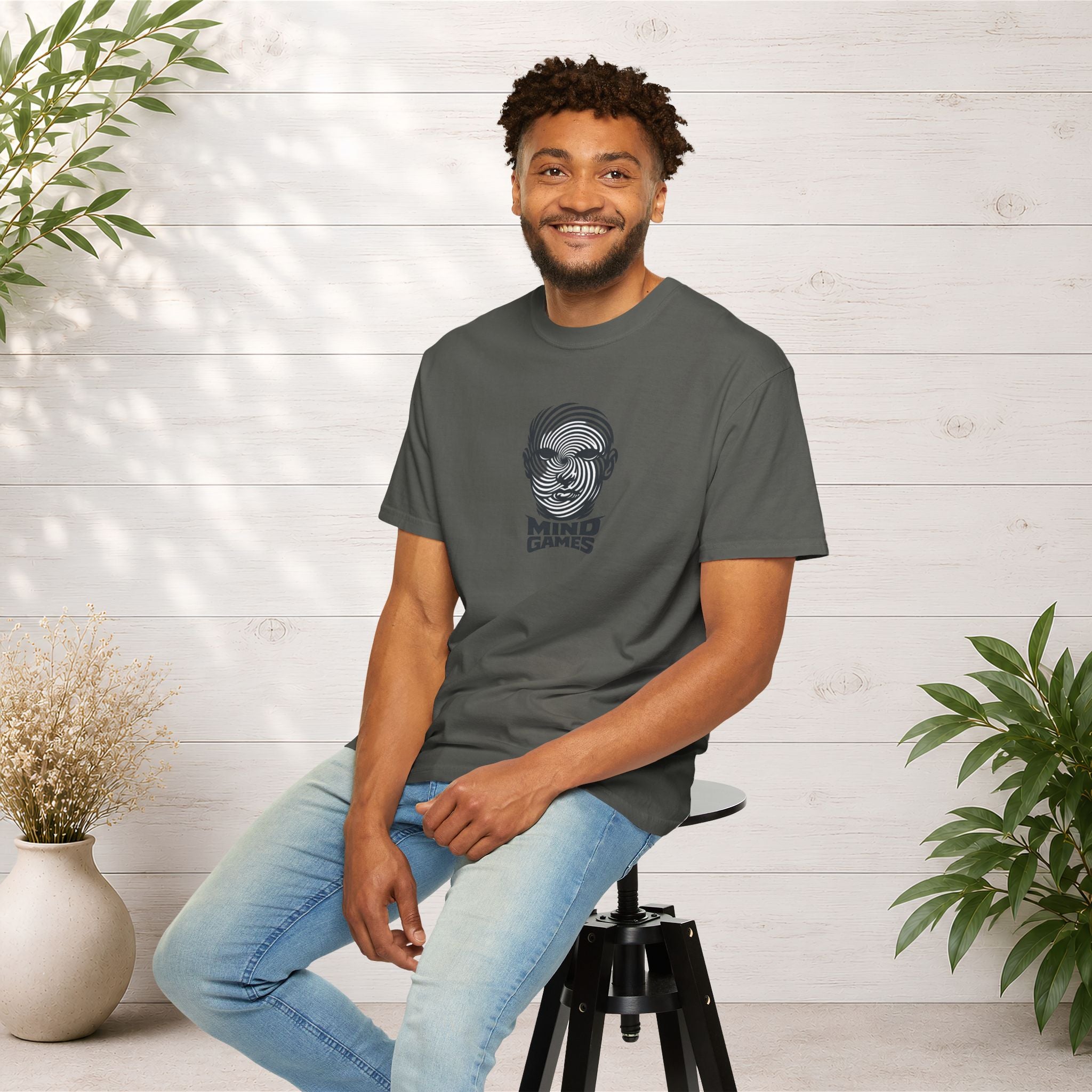 Mind Games T‑Shirt — Optical Illusion Head Graphic Tee