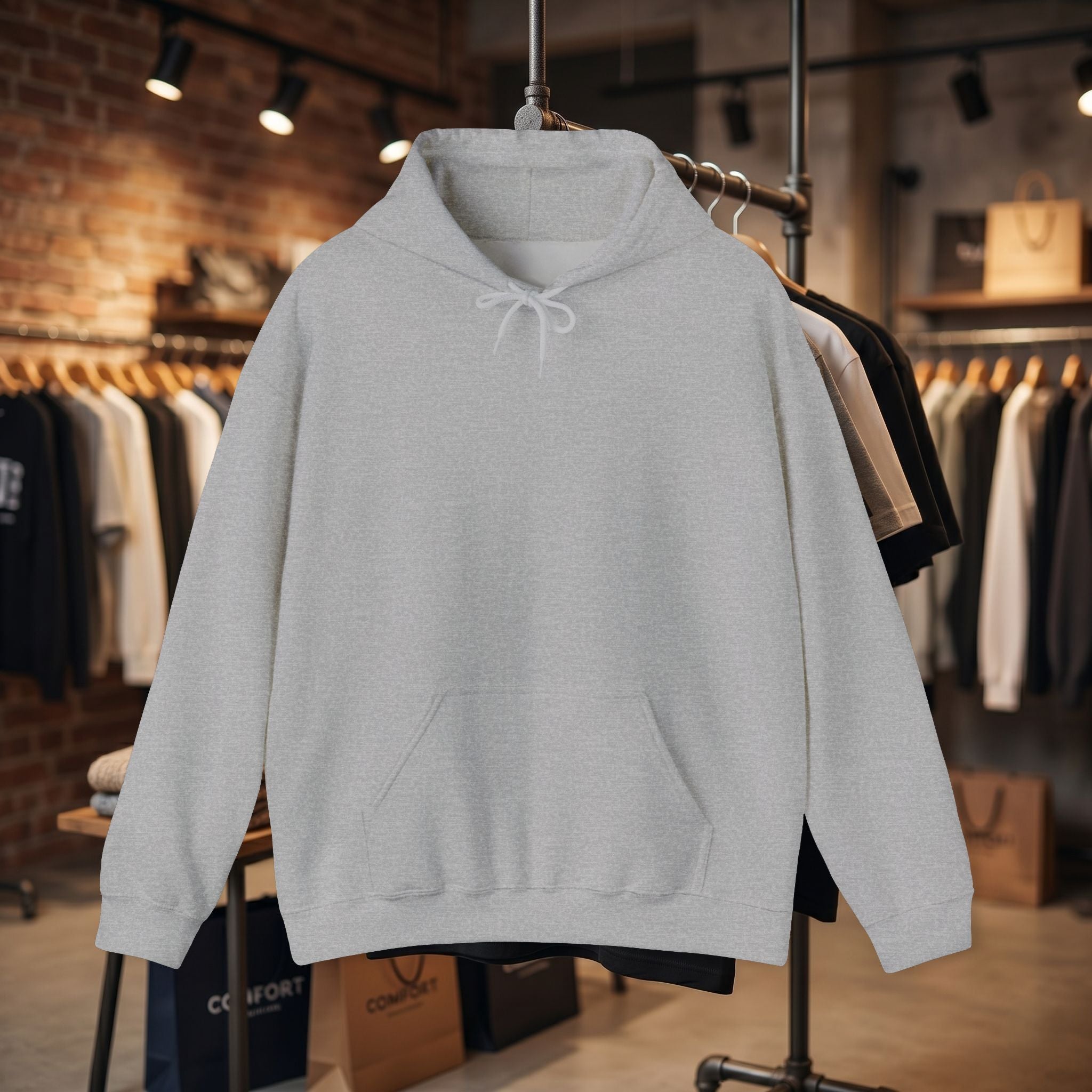 Custom Back Image Hoodie — Personalized White Pullover Hooded Sweatshirt