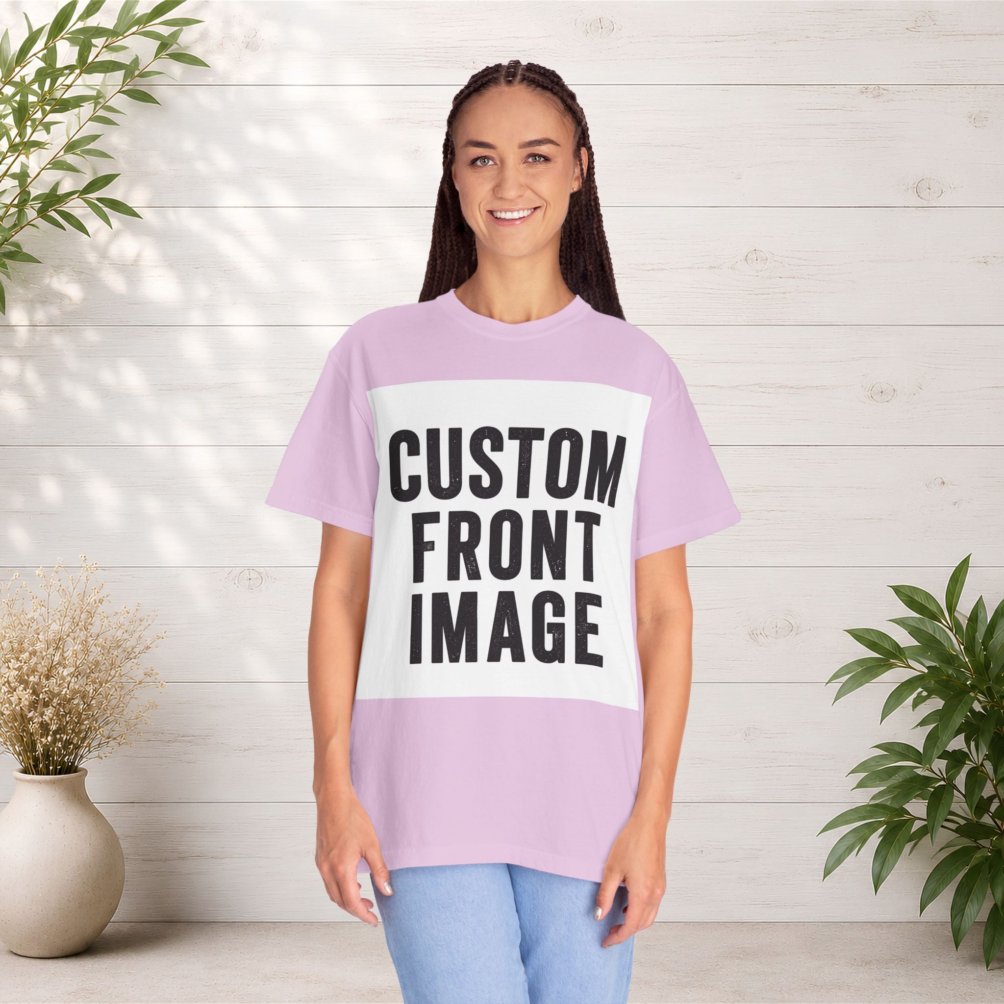 Custom Square Image Front T-Shirt - Add Your Own Image