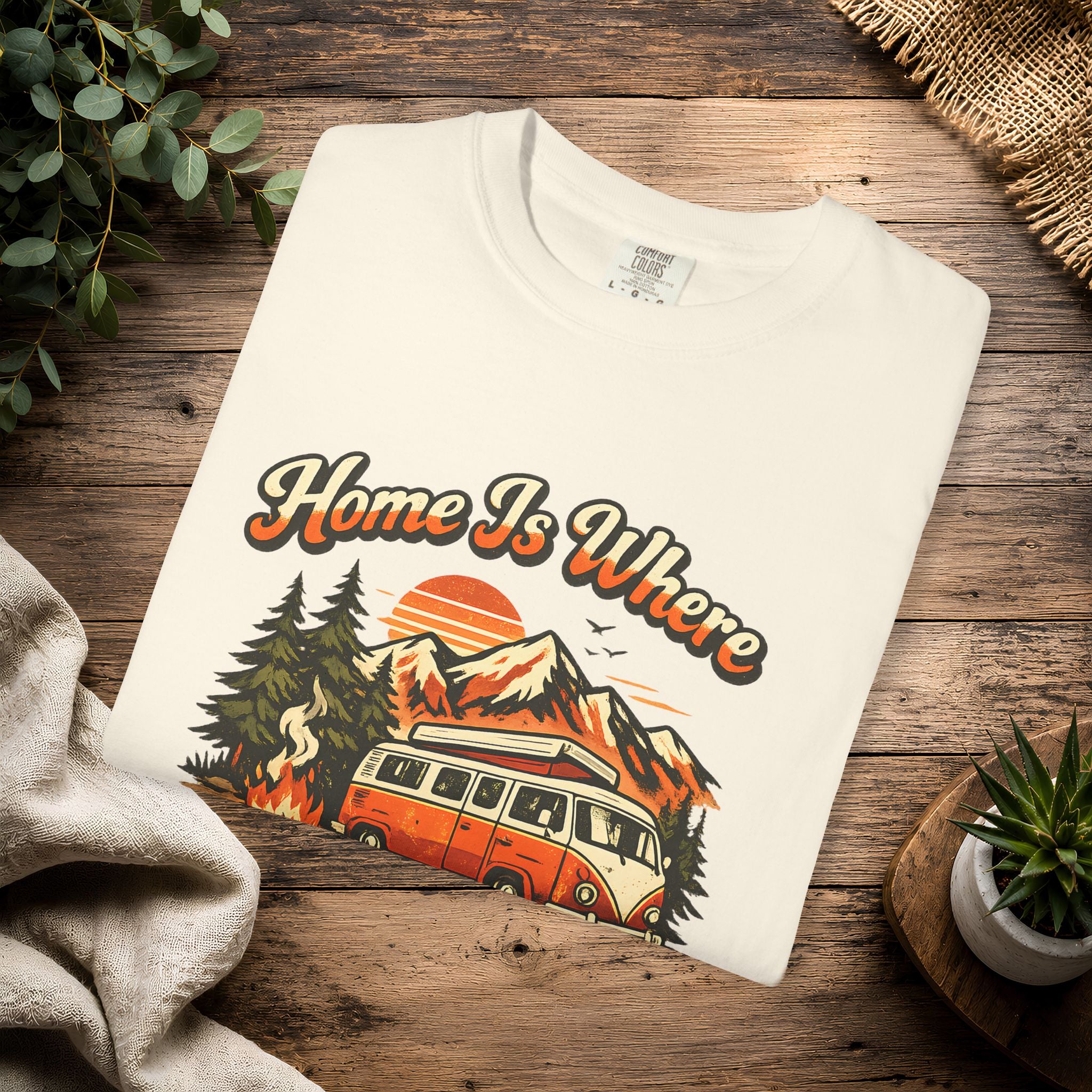 "Home Is Where We Park It" Camper Van Graphic Tee