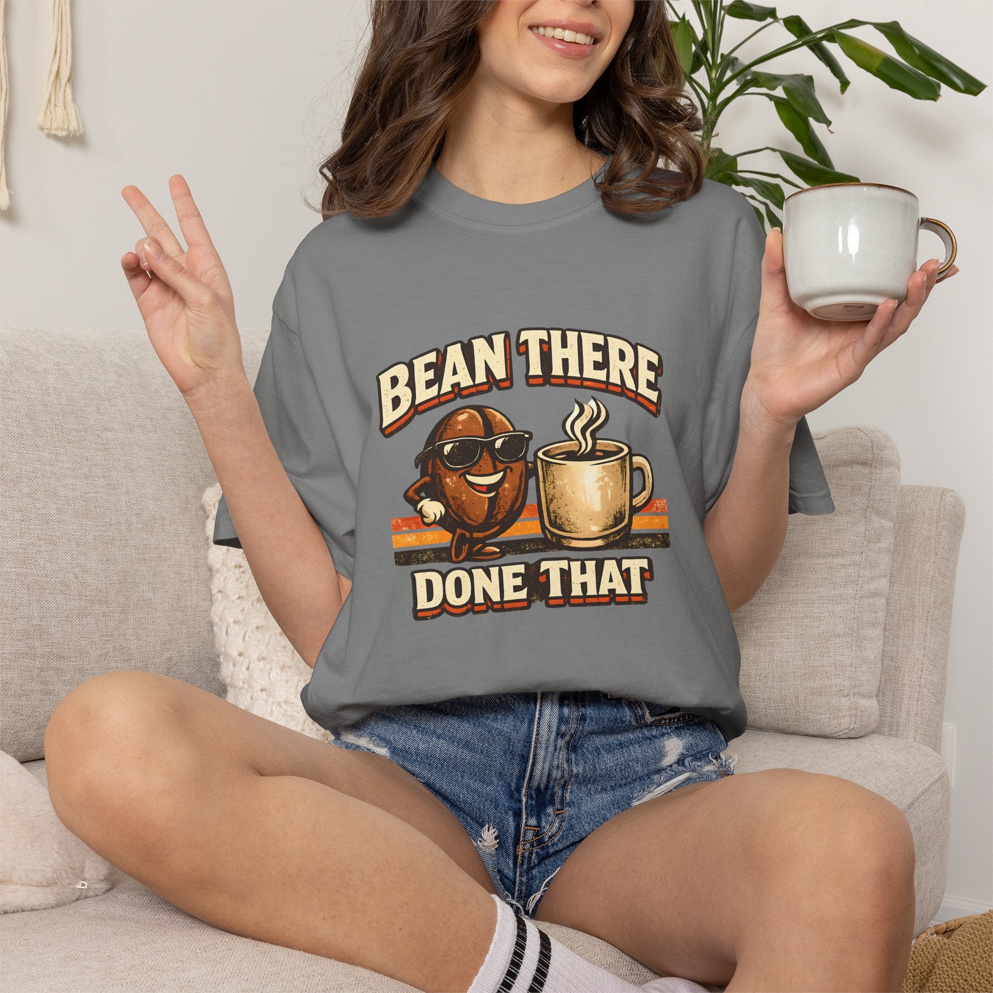 Coffee T-Shirt — "Bean There Done That" Retro Coffee Shirt