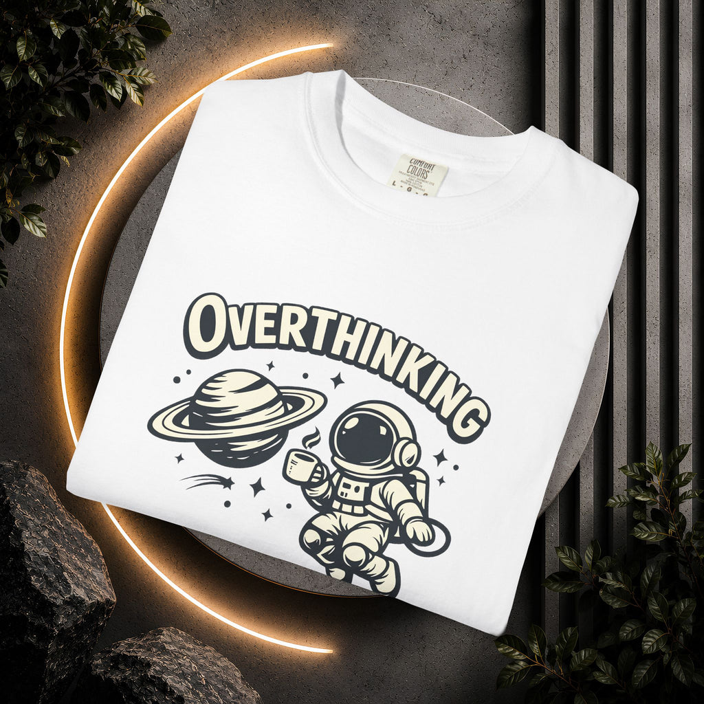 Overthinking In Orbit T-Shirt — Cute Astronaut Graphic Tee