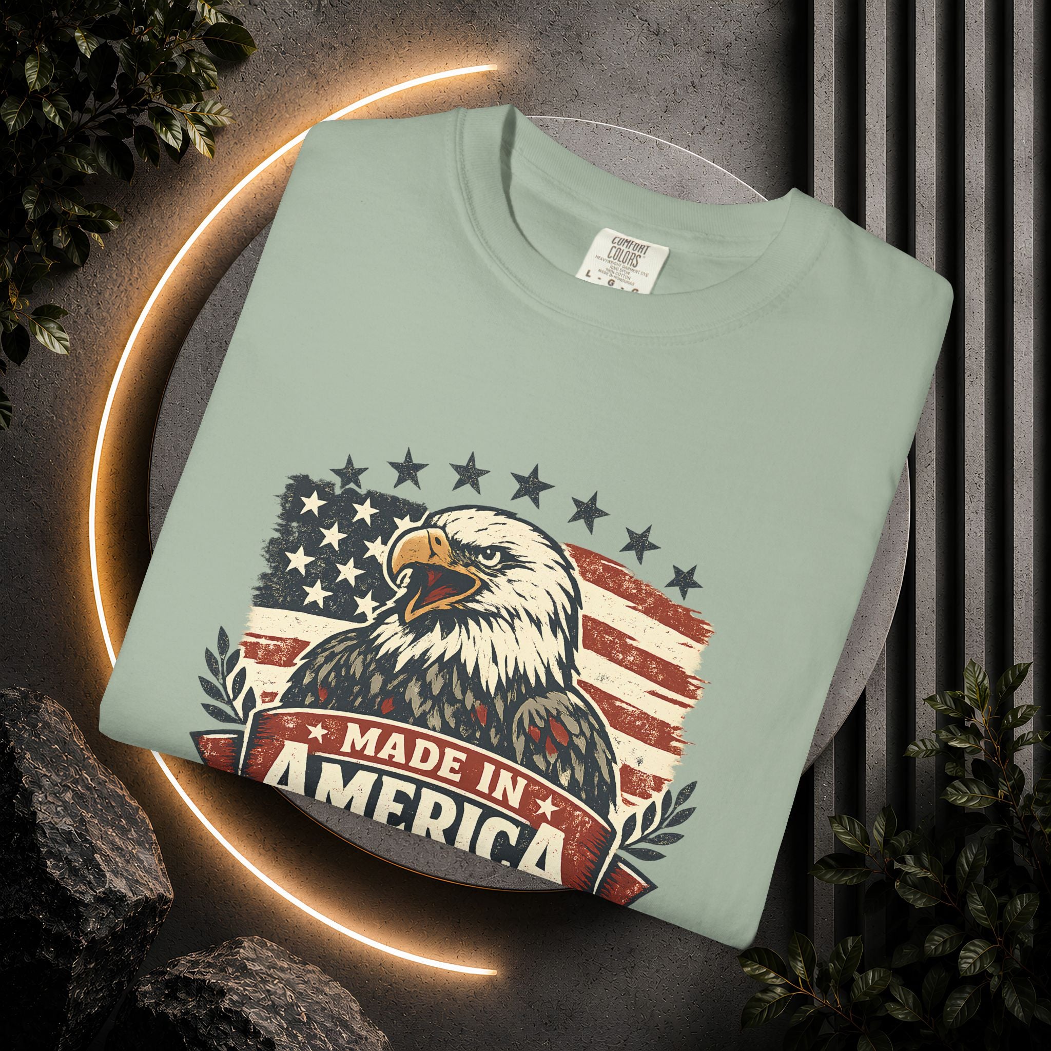 Made in America Eagle T-Shirt — Patriotic USA Flag Graphic Tee