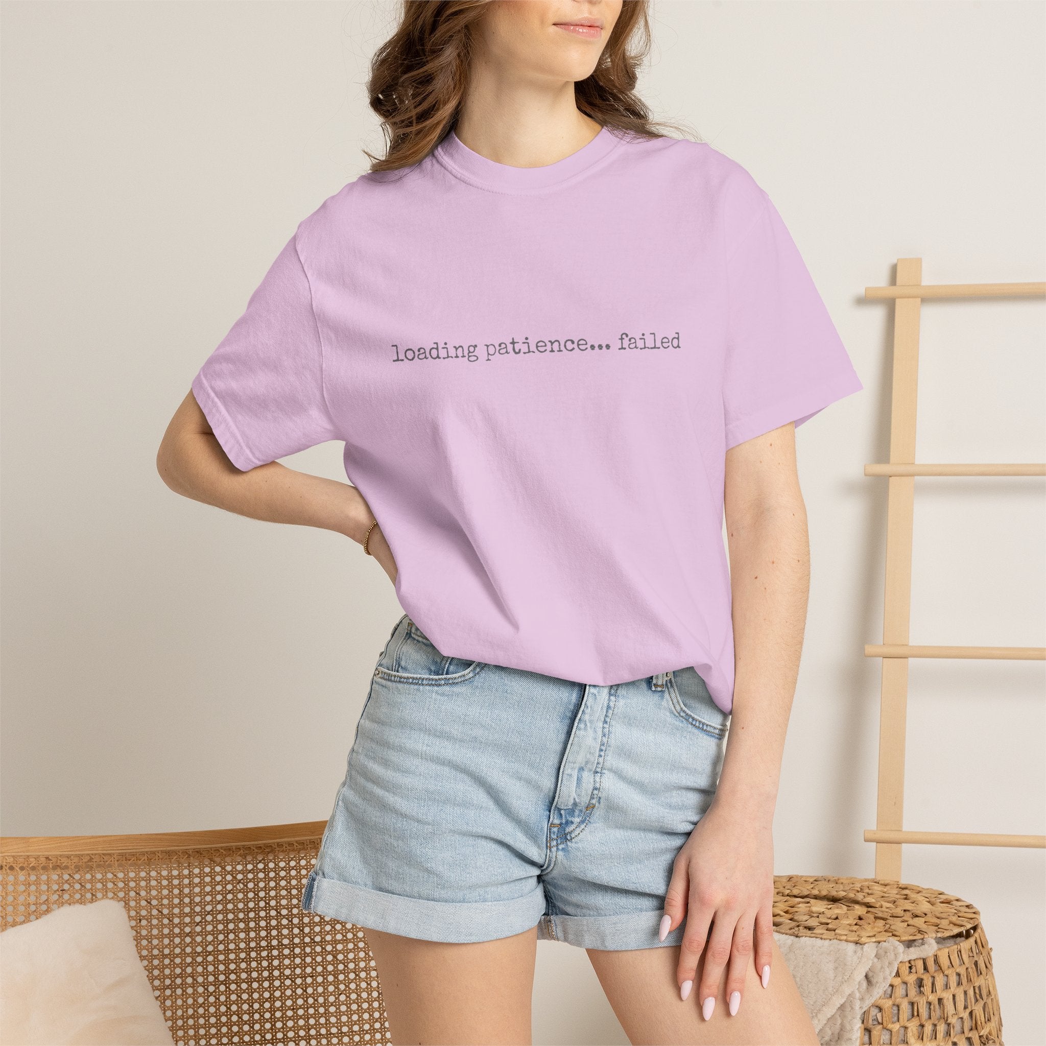 loading patience... failed T-Shirt | Minimalist Text Tee