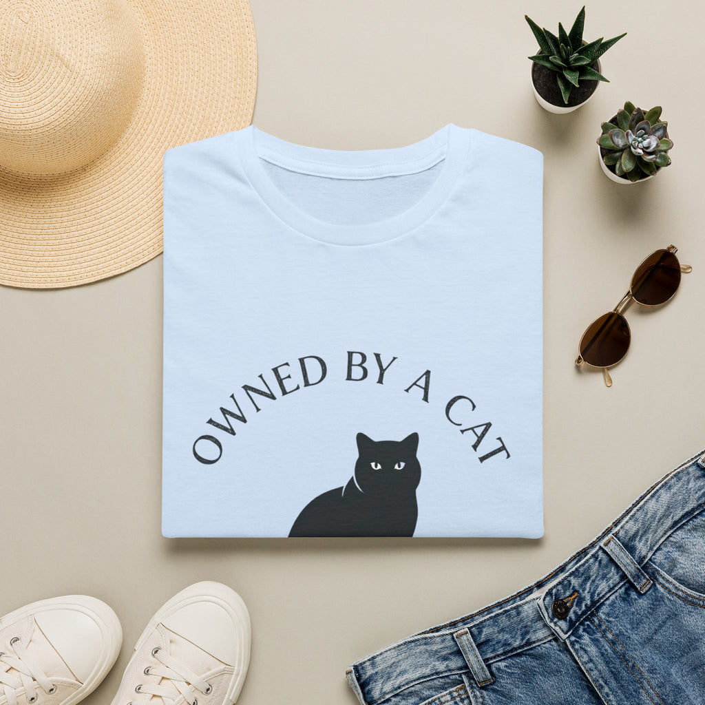 Owned By A Cat T-Shirt | Cat Silhouette Tee, Cat Lover Shirt