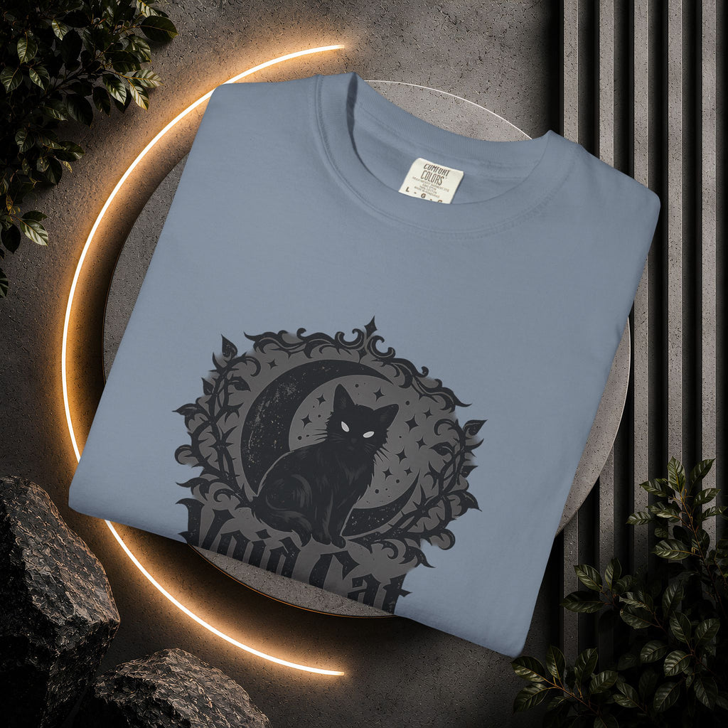 Void Cat T-Shirt — Gothic Black Cat Graphic Tee