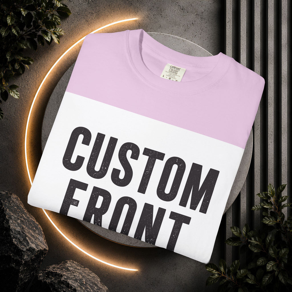 Custom Square Image Front T-Shirt - Add Your Own Image