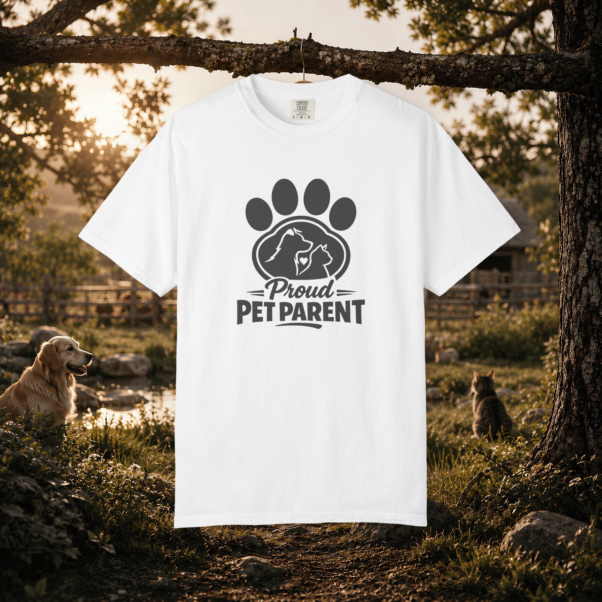 Proud Pet Parent T-Shirt — Paw Print Dog & Cat Shirt for Animal Lovers