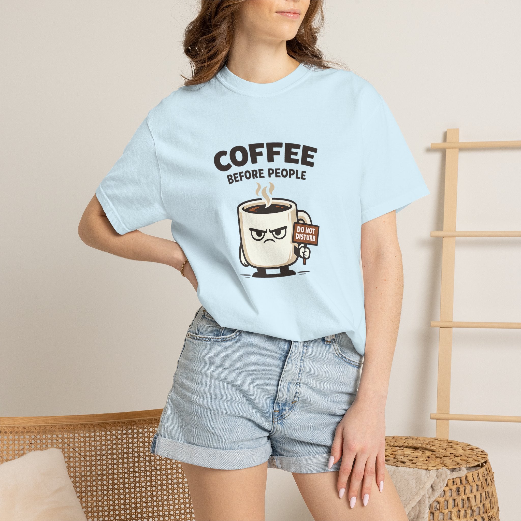 Coffee Before People T‑Shirt — Funny Morning Coffee Graphic Tee