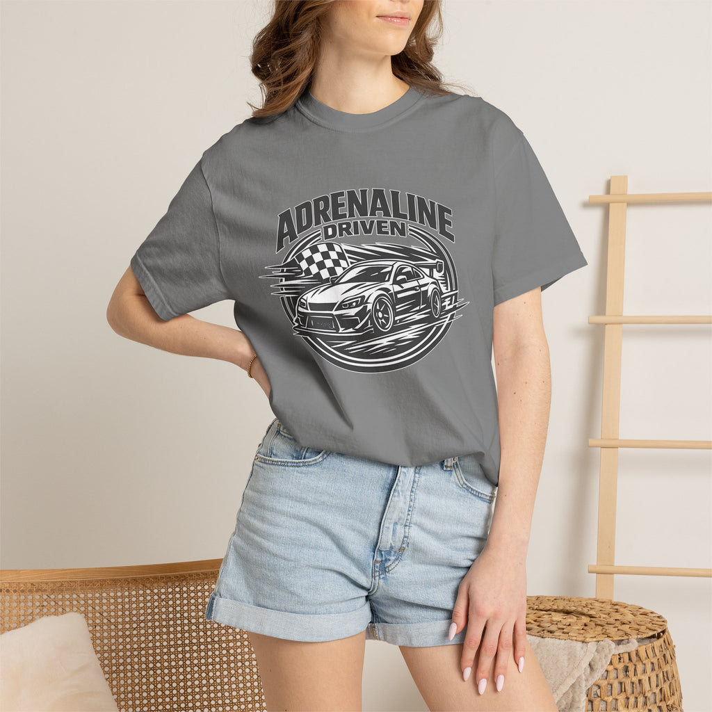 Adrenaline Driven Racing Tee — Street Race Car Graphic T-Shirt