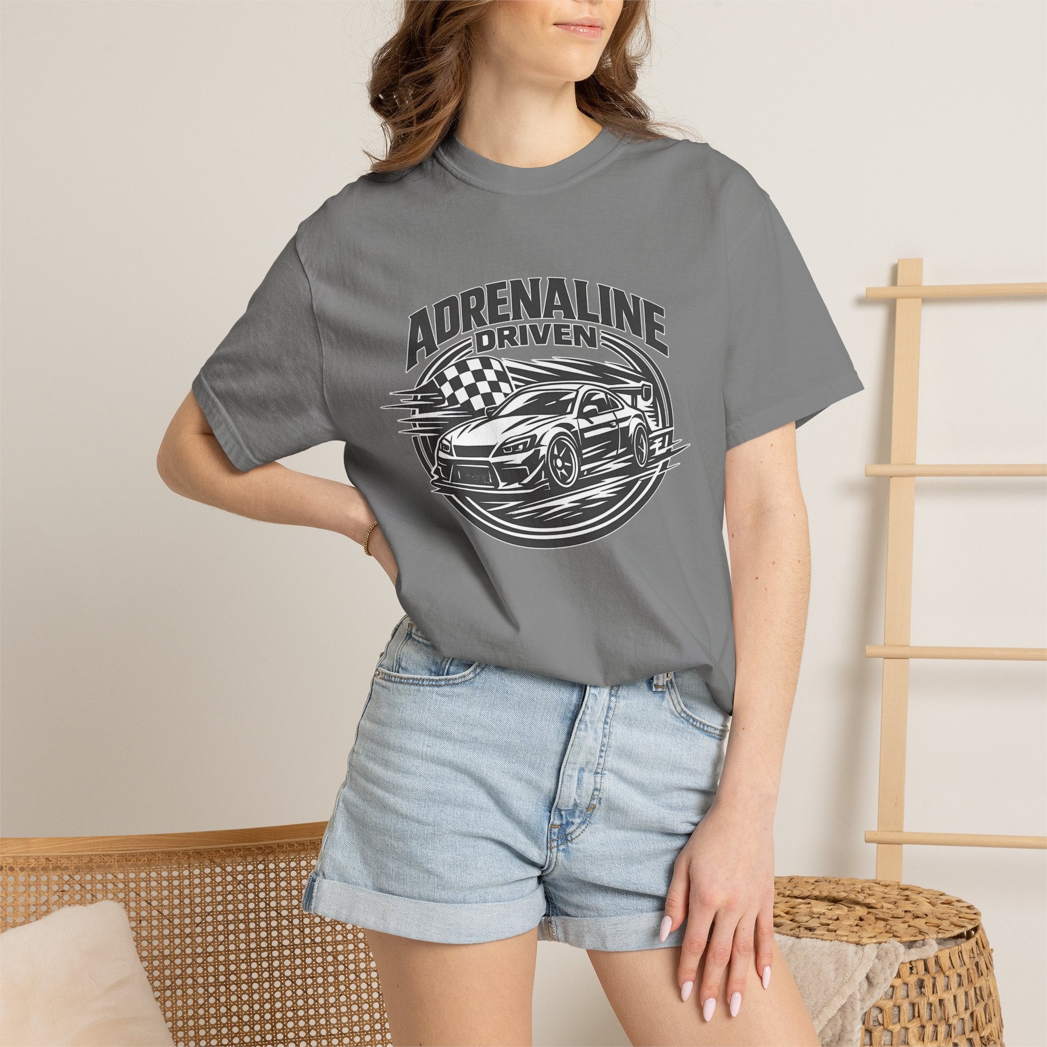 Adrenaline Driven Racing Tee — Street Race Car Graphic T-Shirt